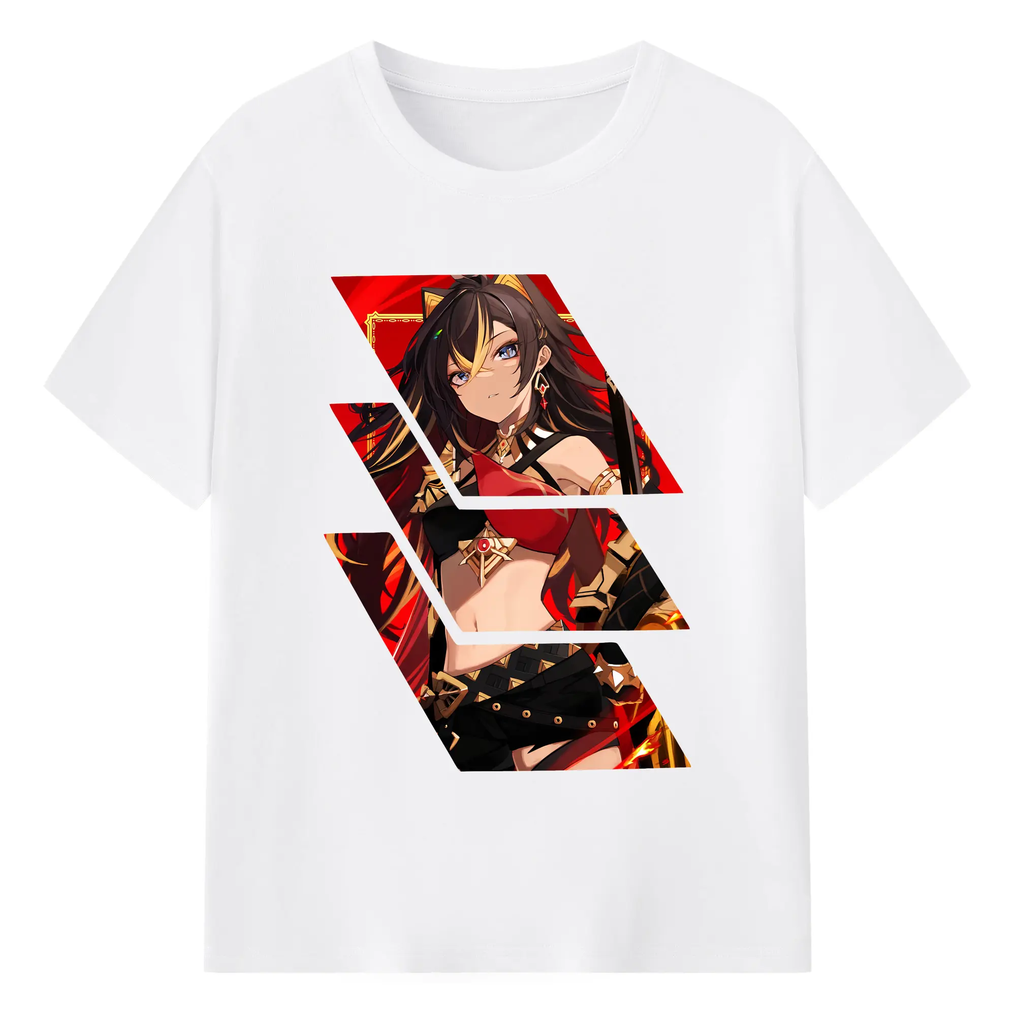 原 神 グッズ ディシア - 綿100％ 半袖Tシャツ ・ フロントプリント ・ 快適 通気性 ・ 日常使い 散歩 スポーツ用