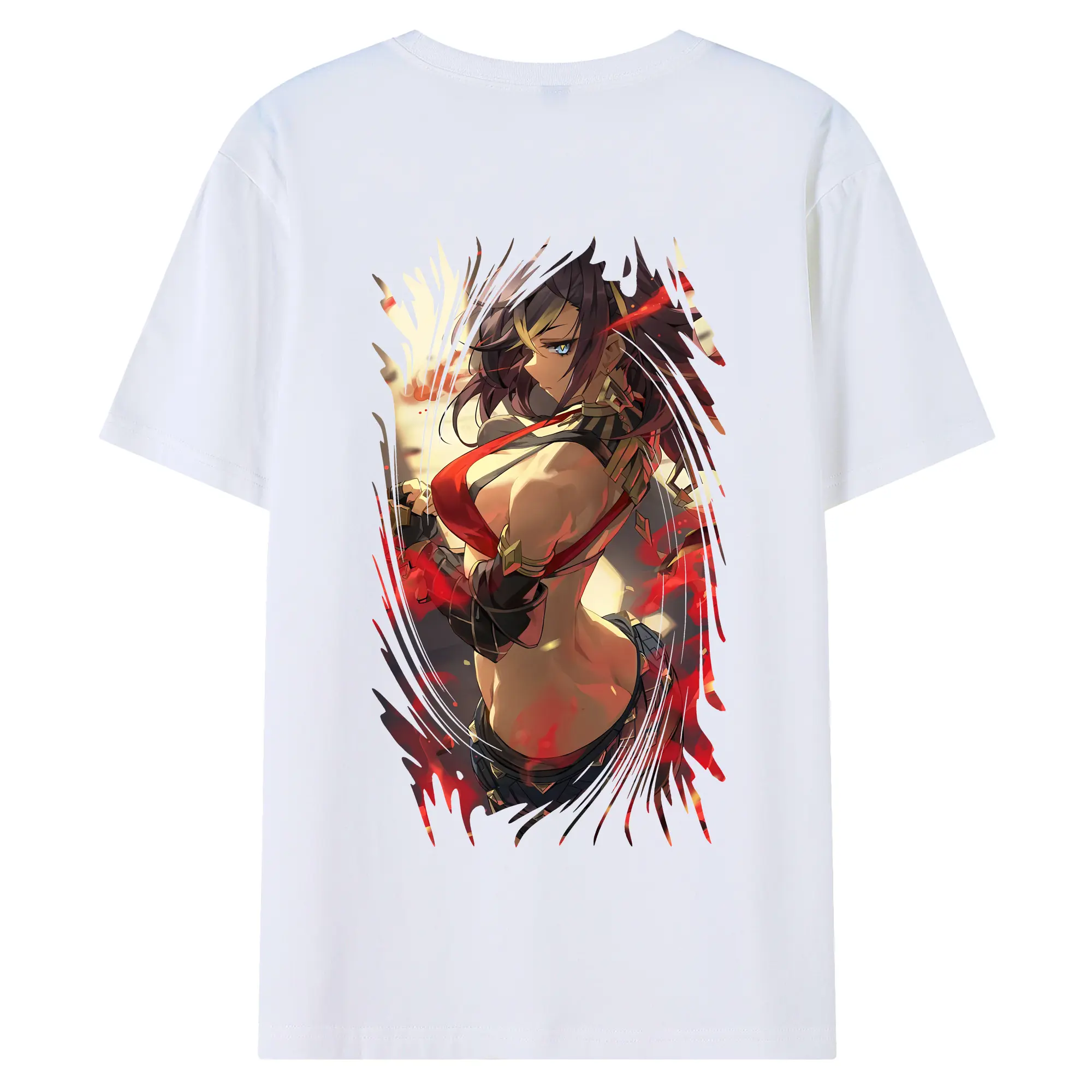 原 神 グッズ ディシア - 綿100％ 半袖Tシャツ ・ バックプリント ・ 快適 通気性 ・ 日常使い 散歩 スポーツ用