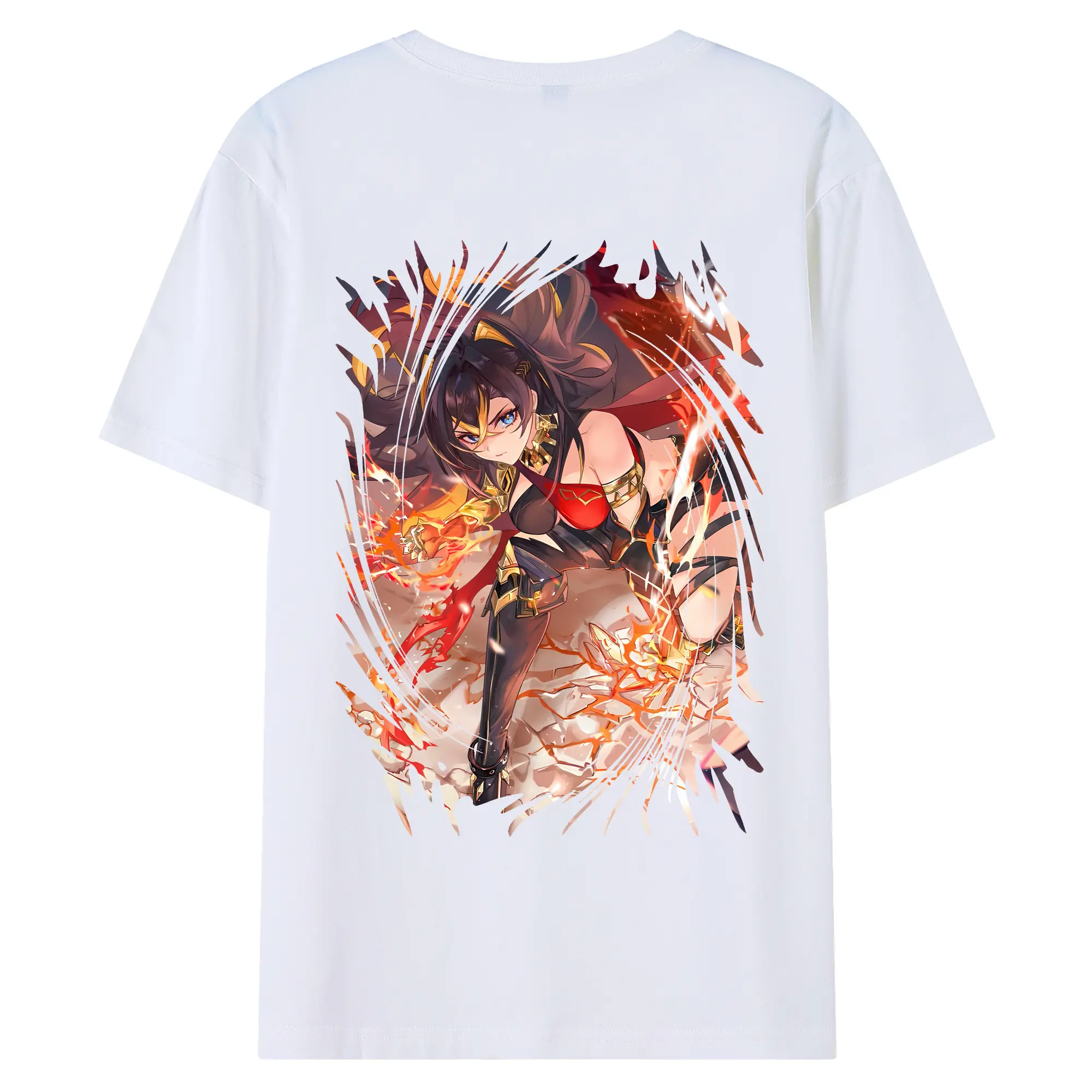 原 神 グッズ ディシア - 綿100％ 半袖Tシャツ ・ バックプリント ・ 快適 通気性 ・ 日常使い 散歩 スポーツ用