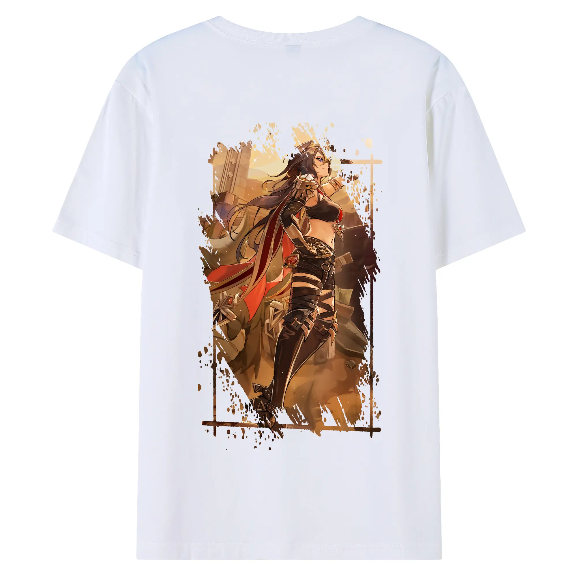 原 神 グッズ ディシア - 綿100％ 半袖Tシャツ ・ バックプリント ・ 快適 通気性 ・ 日常使い 散歩 スポーツ用