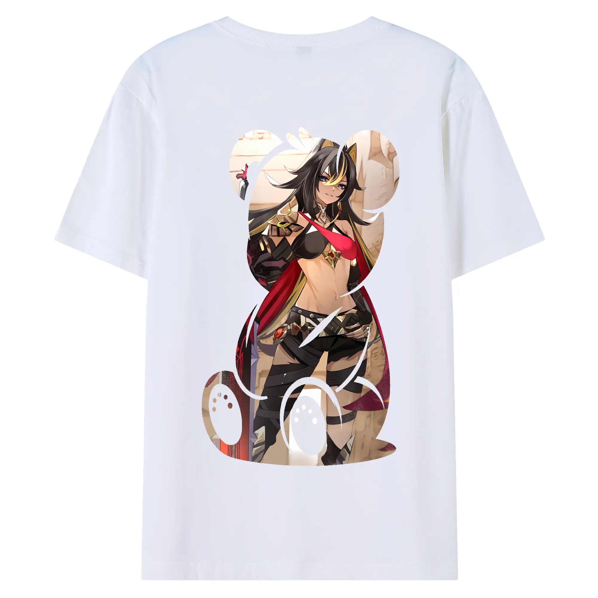 原 神 グッズ ディシア - 綿100％ 半袖Tシャツ ・ バックプリント ・ 快適 通気性 ・ 日常使い 散歩 スポーツ用