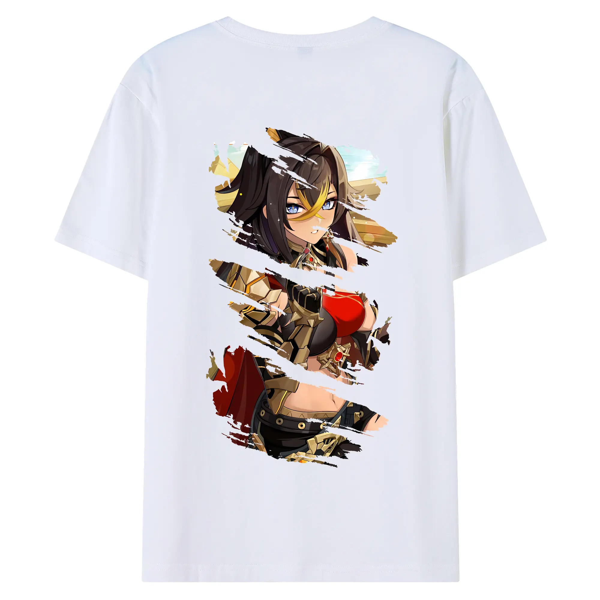 原 神 グッズ ディシア - 綿100％ 半袖Tシャツ ・ バックプリント ・ 快適 通気性 ・ 日常使い 散歩 スポーツ用