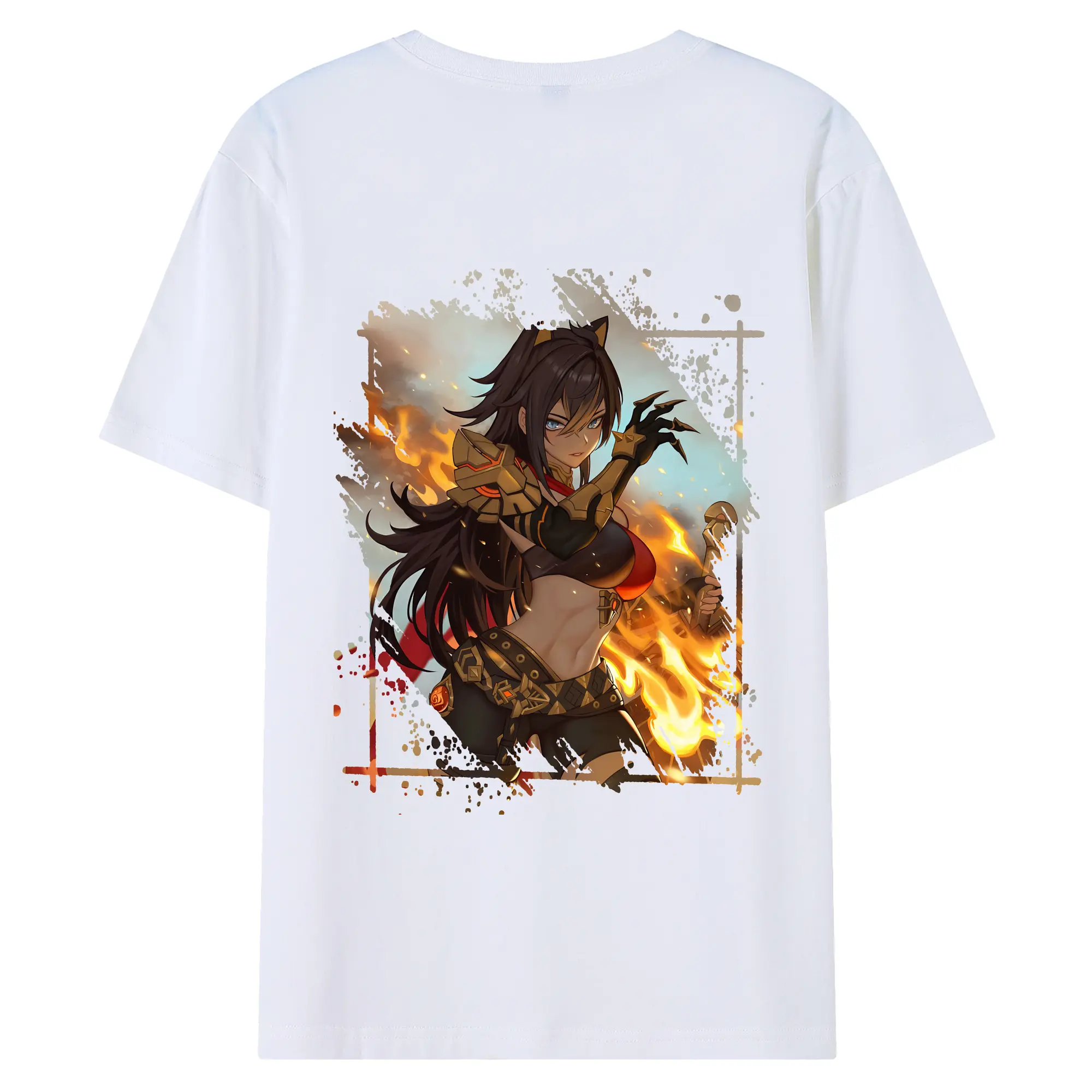 原 神 グッズ ディシア - 綿100％ 半袖Tシャツ ・ バックプリント ・ 快適 通気性 ・ 日常使い 散歩 スポーツ用