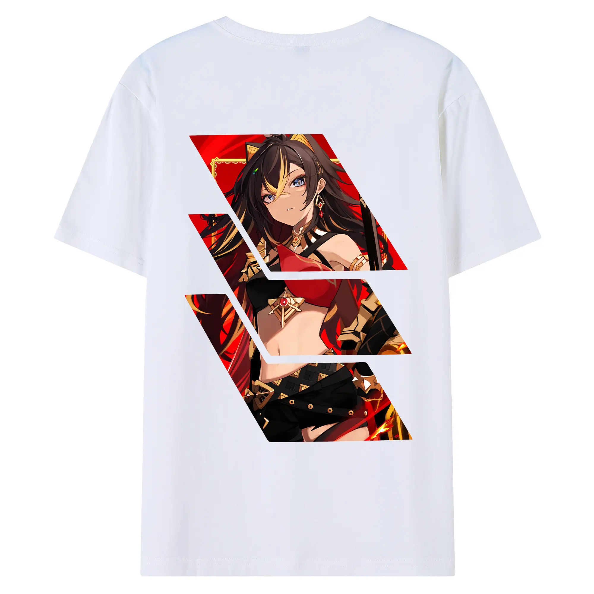 原 神 グッズ ディシア - 綿100％ 半袖Tシャツ ・ バックプリント ・ 快適 通気性 ・ 日常使い 散歩 スポーツ用