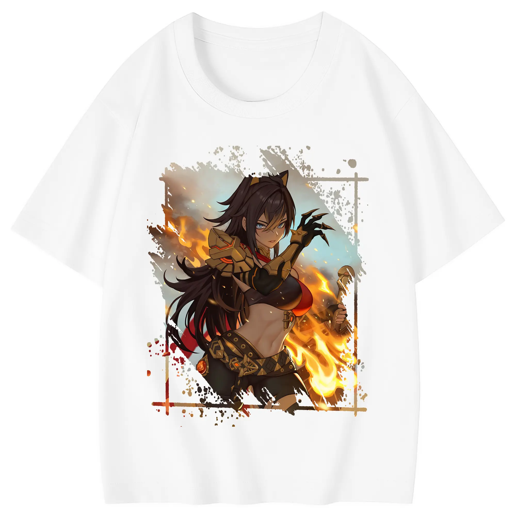 原 神 グッズ ディシア - 綿100％ キッズTシャツ ・ フロントプリント ・ 快適 通気性 ・ スポーツ カジュアル 散歩用