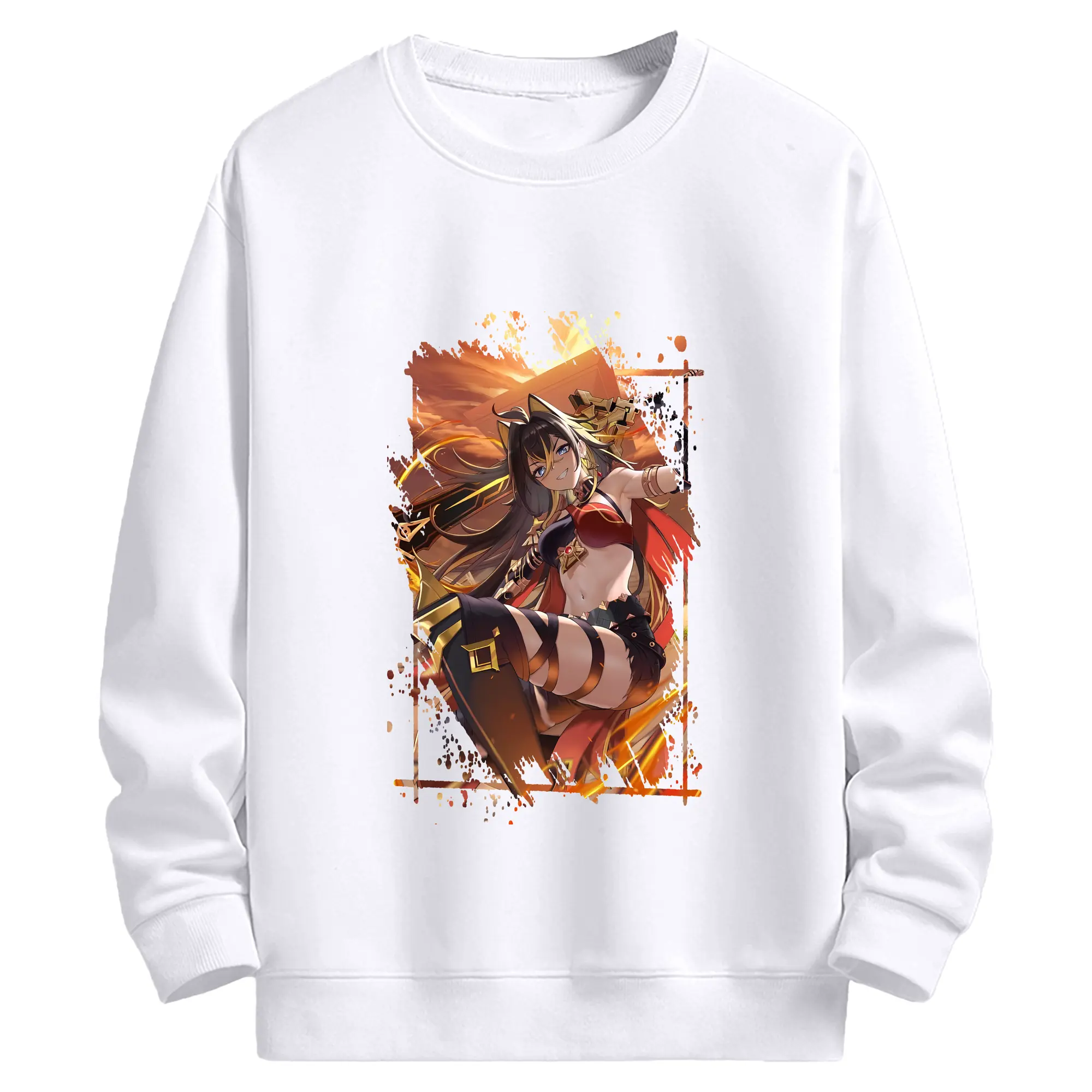 原 神 グッズ ディシア - 高品質 クルーネック スウェット ・ コットン59％ ポリエステル41％ ・ ユニセックス 長袖 トレーナー ・ カジュアル デイリー スポーツ 散歩用