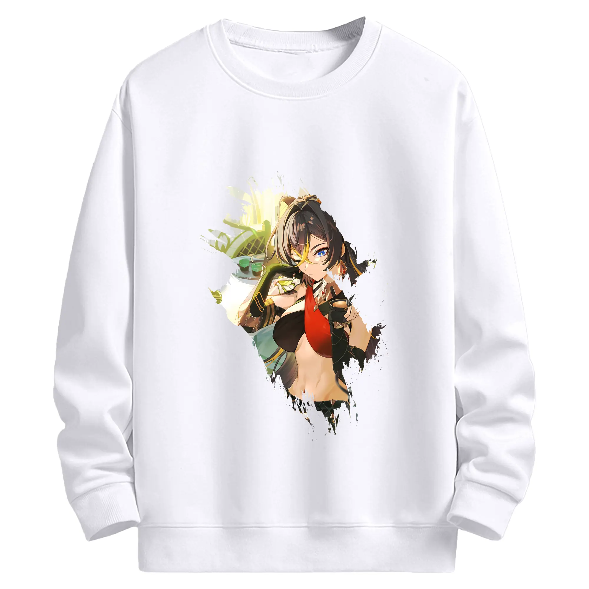 原 神 グッズ ディシア - 高品質 クルーネック スウェット ・ コットン59％ ポリエステル41％ ・ ユニセックス 長袖 トレーナー ・ カジュアル デイリー スポーツ 散歩用