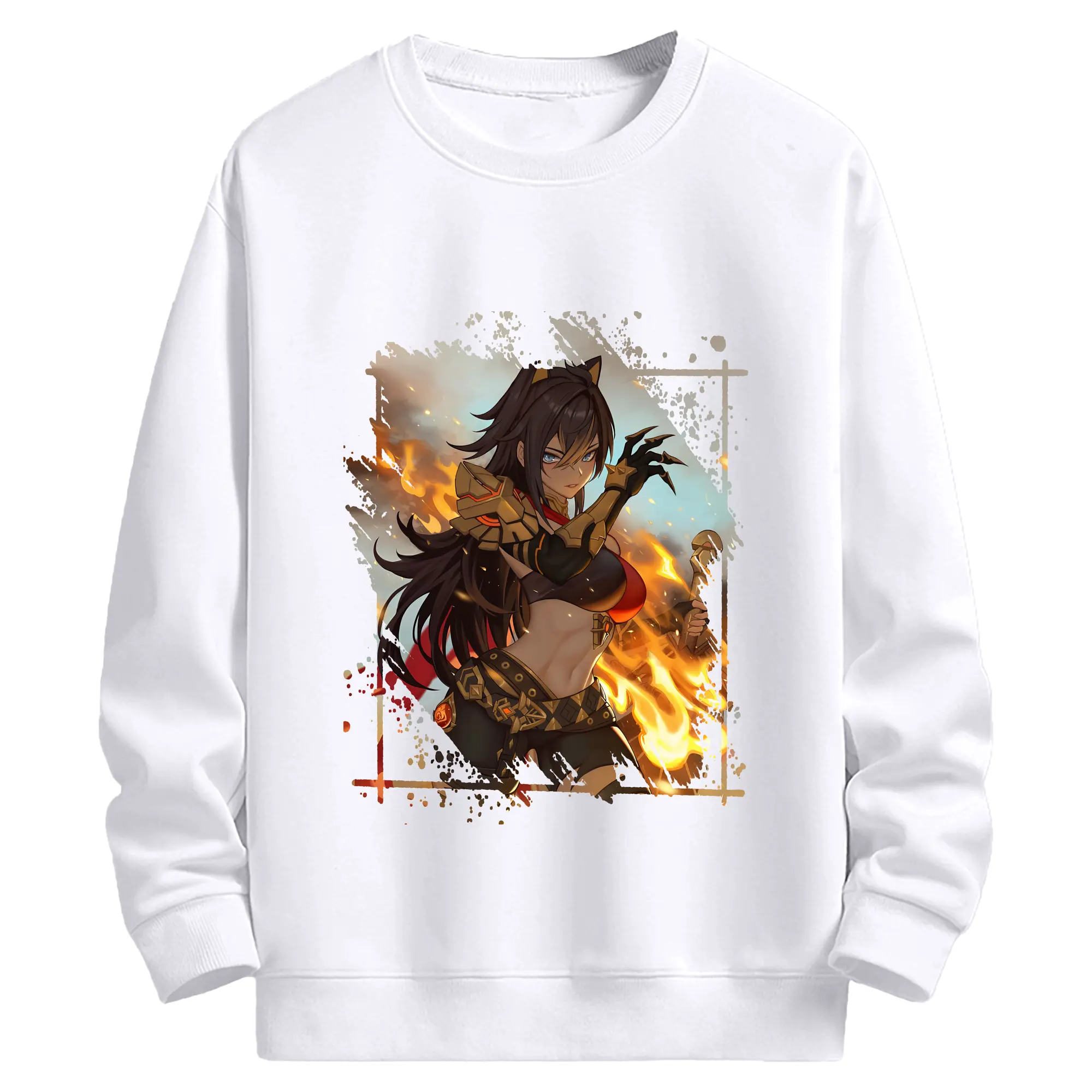 原 神 グッズ ディシア - 高品質 クルーネック スウェット ・ コットン59％ ポリエステル41％ ・ ユニセックス 長袖 トレーナー ・ カジュアル デイリー スポーツ 散歩用