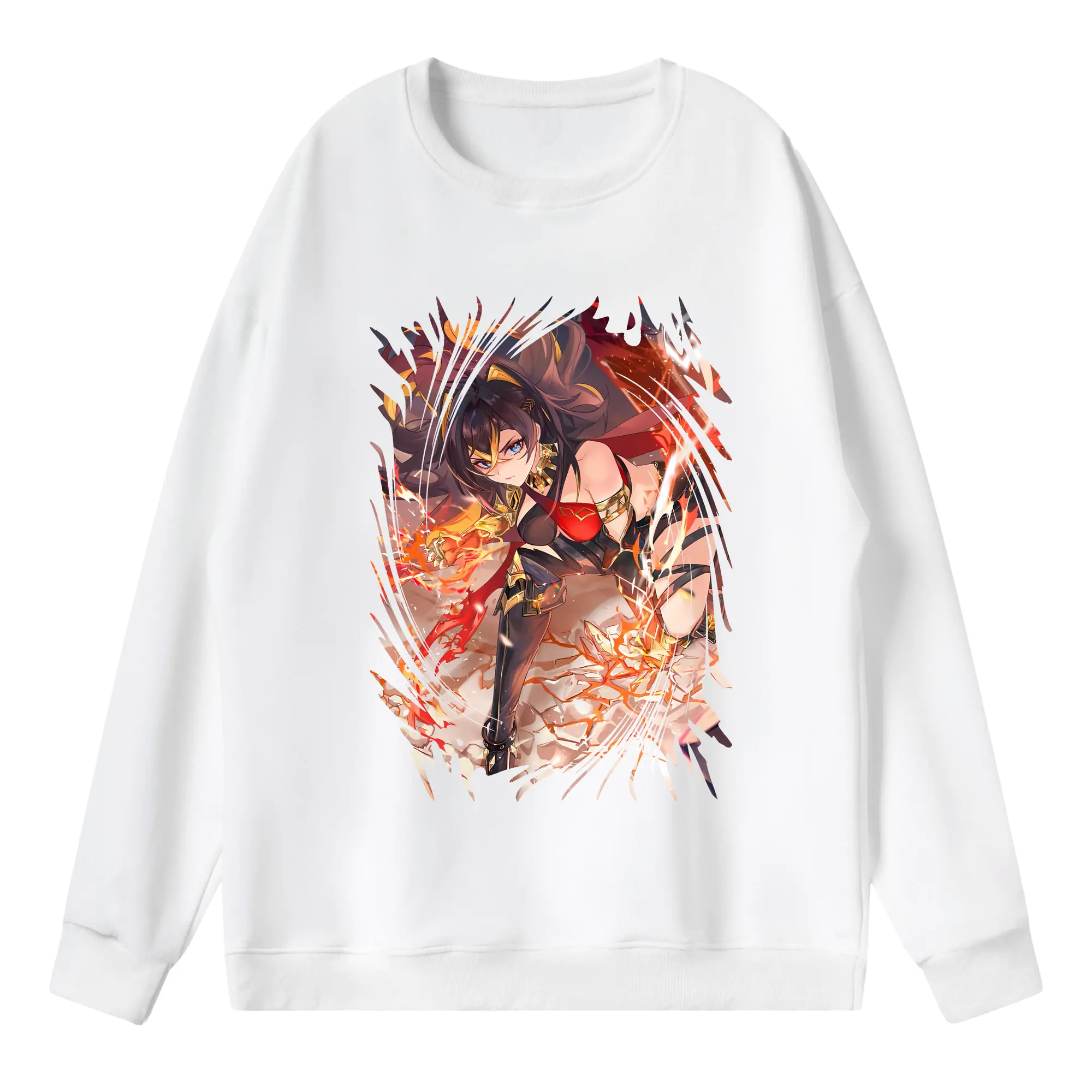 原 神 グッズ ディシア - 薄手 クルーネック スウェット 裏毛260g · ポリエステル 春秋向け カジュアル 男女兼用 · トレーナー デイリー スポーツ 散歩に最適