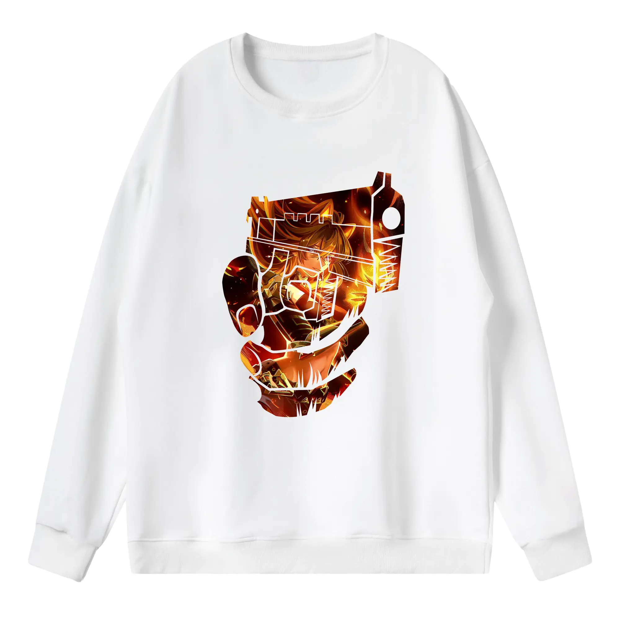 原 神 グッズ ディシア - 薄手 クルーネック スウェット 裏毛260g · ポリエステル 春秋向け カジュアル 男女兼用 · トレーナー デイリー スポーツ 散歩に最適