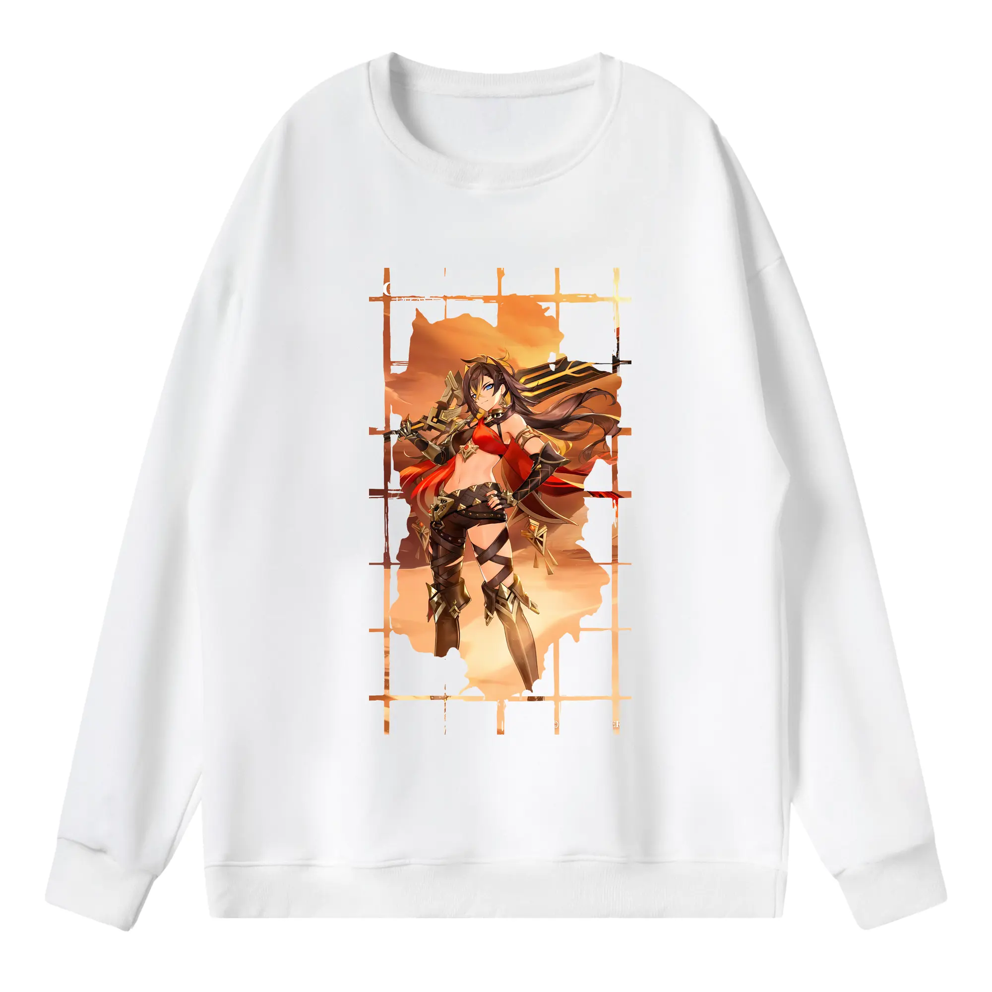 原 神 グッズ ディシア - 薄手 クルーネック スウェット 裏毛260g · ポリエステル 春秋向け カジュアル 男女兼用 · トレーナー デイリー スポーツ 散歩に最適