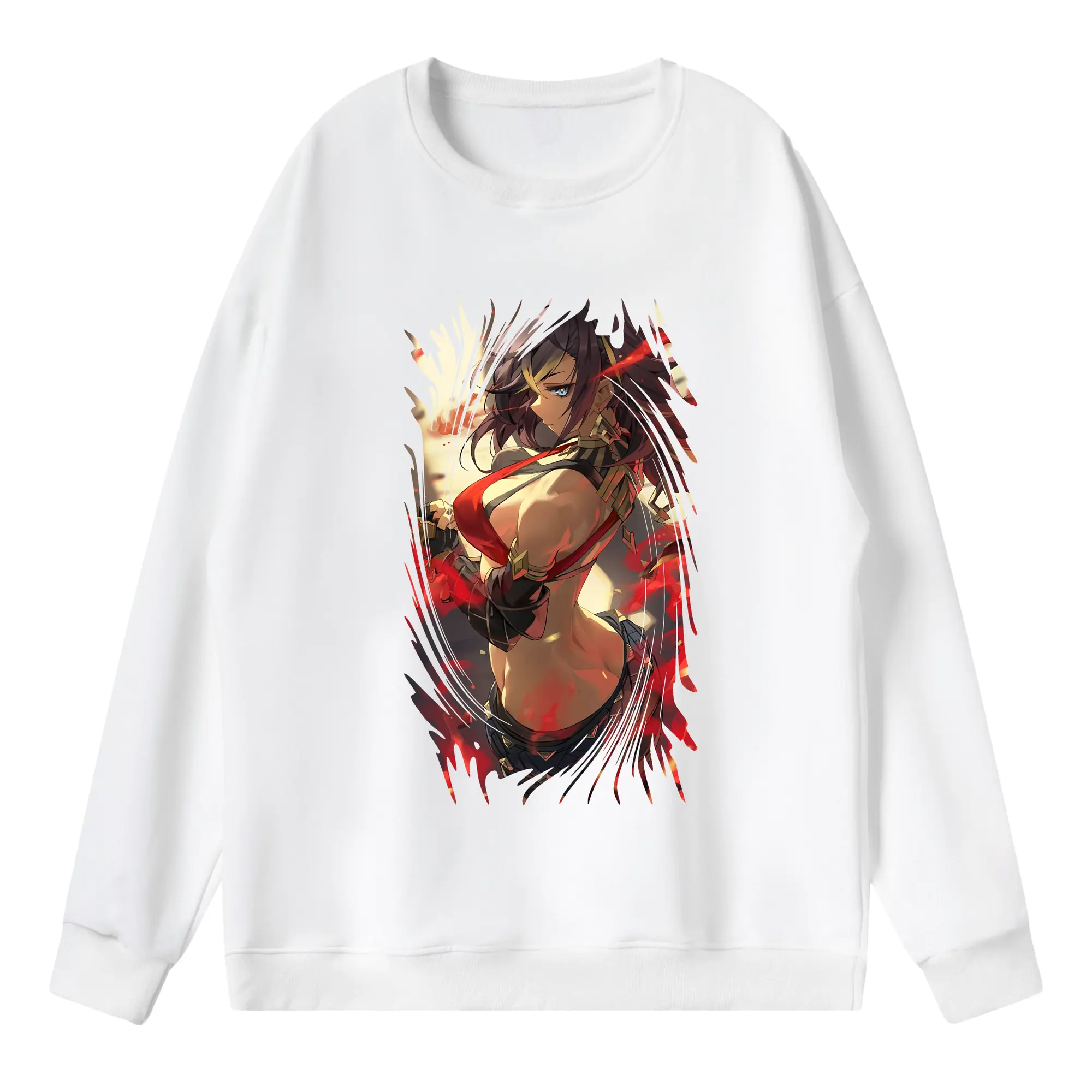 原 神 グッズ ディシア - 薄手 クルーネック スウェット 裏毛260g · ポリエステル 春秋向け カジュアル 男女兼用 · トレーナー デイリー スポーツ 散歩に最適