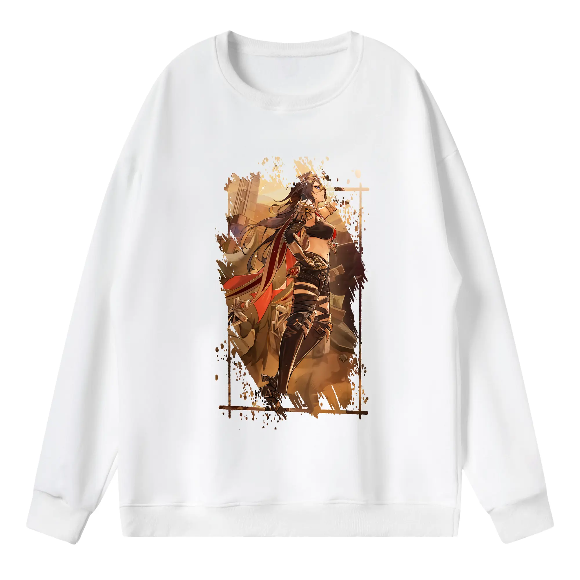 原 神 グッズ ディシア - 薄手 クルーネック スウェット 裏毛260g · ポリエステル 春秋向け カジュアル 男女兼用 · トレーナー デイリー スポーツ 散歩に最適