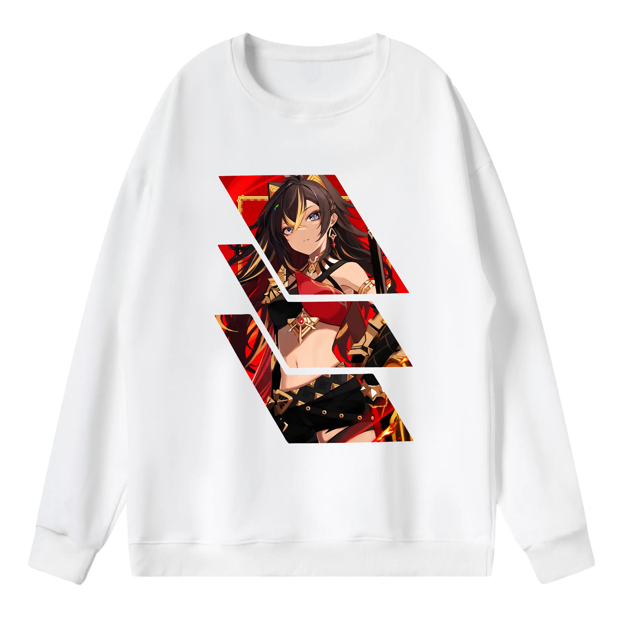 原 神 グッズ ディシア - 薄手 クルーネック スウェット 裏毛260g · ポリエステル 春秋向け カジュアル 男女兼用 · トレーナー デイリー スポーツ 散歩に最適