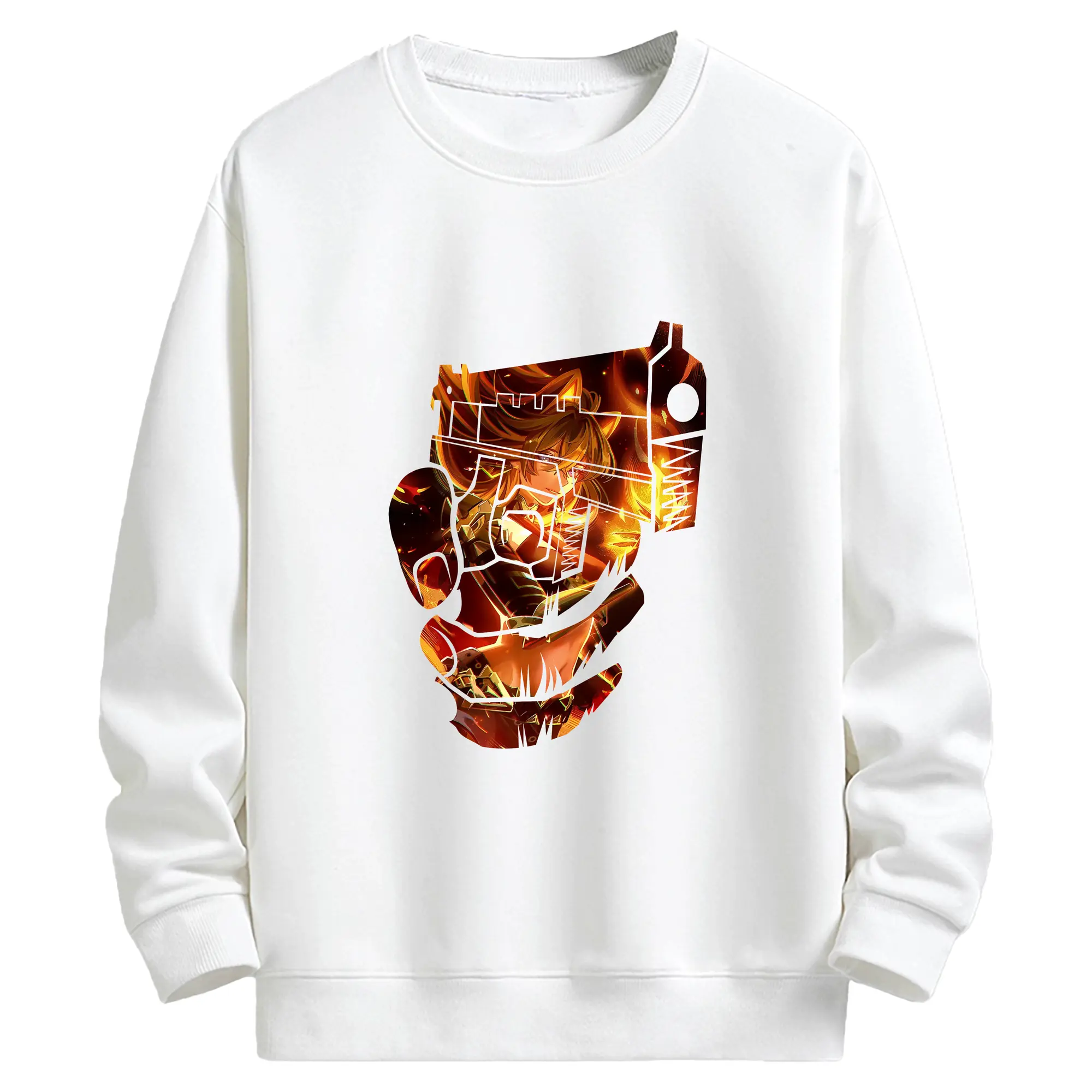 原 神 グッズ ディシア - キッズ クルーネックスウェットシャツ ・ フロントプリント ・ 綿80％ ポリエステル20％ ・ 快適 通学 スポーツ 日常使い お散歩用