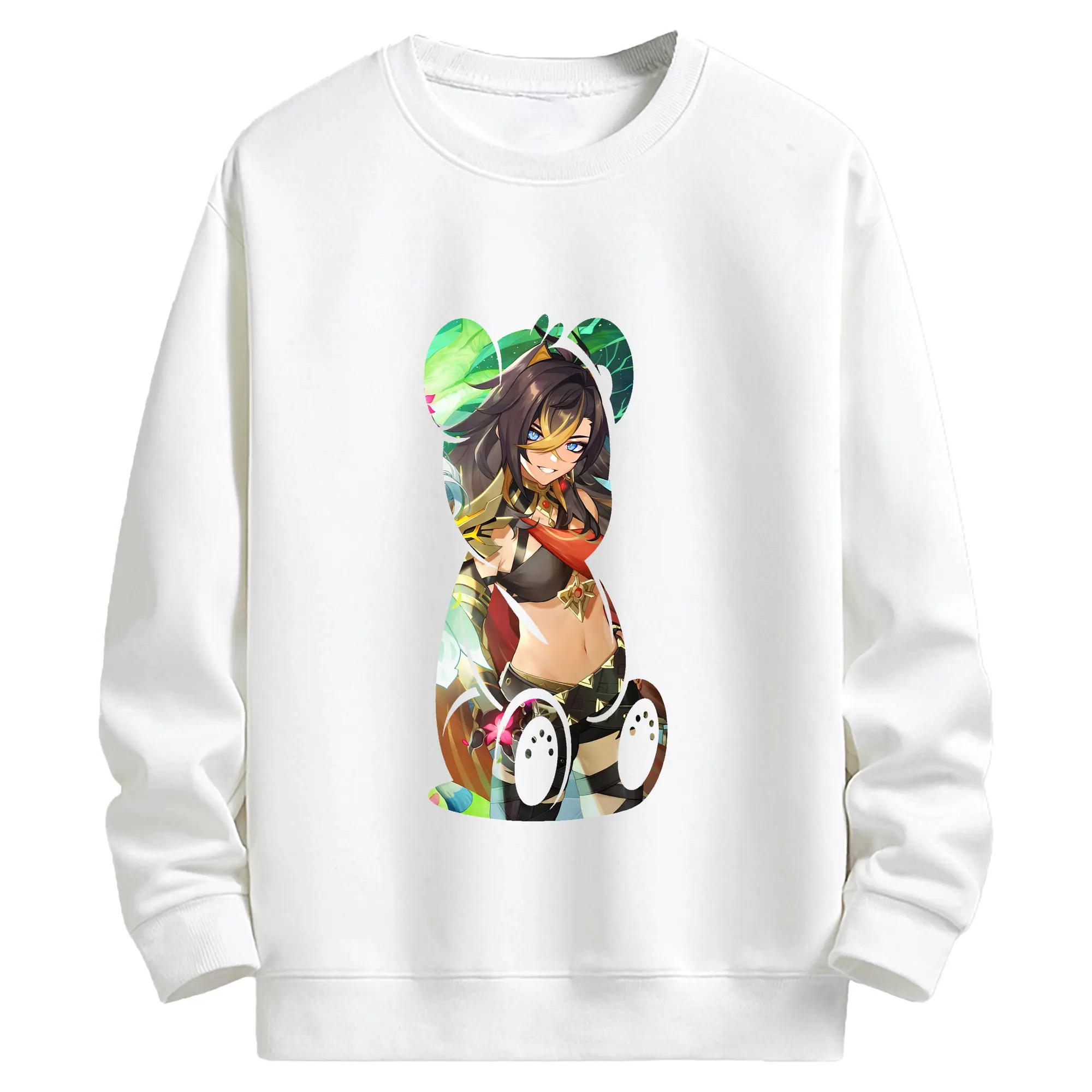 原 神 グッズ ディシア - キッズ クルーネックスウェットシャツ ・ フロントプリント ・ 綿80％ ポリエステル20％ ・ 快適 通学 スポーツ 日常使い お散歩用