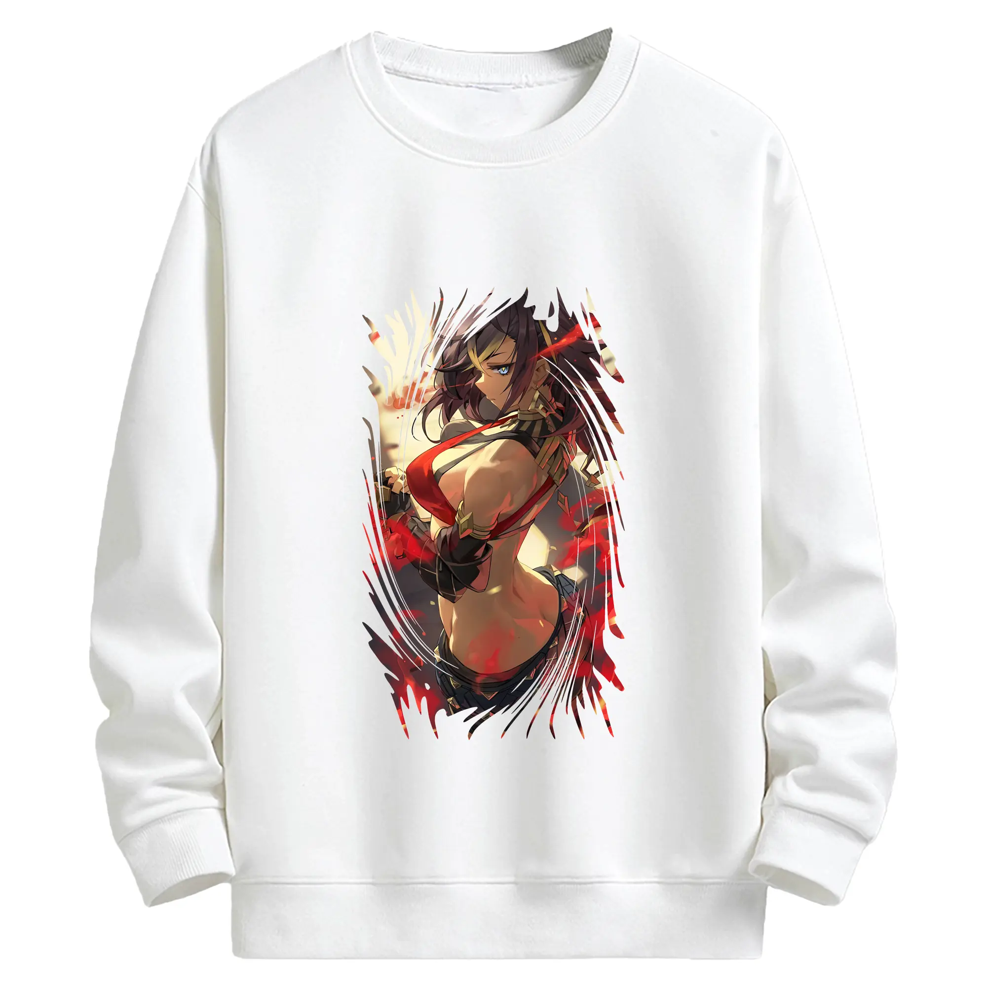 原 神 グッズ ディシア - キッズ クルーネックスウェットシャツ ・ フロントプリント ・ 綿80％ ポリエステル20％ ・ 快適 通学 スポーツ 日常使い お散歩用