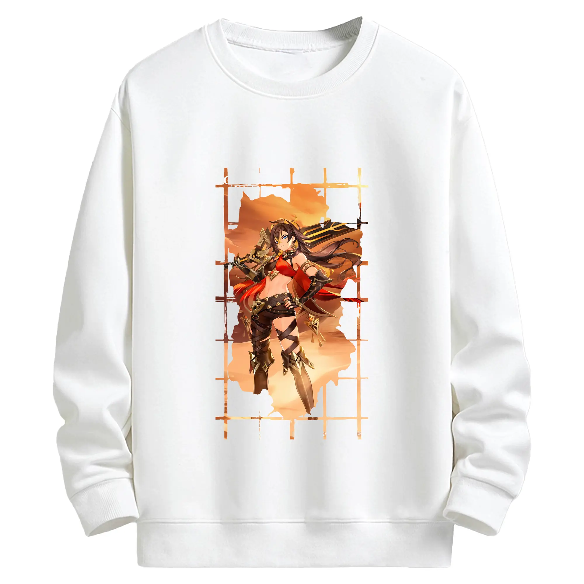 原 神 グッズ ディシア - キッズ クルーネックスウェットシャツ ・ フロントプリント ・ 綿80％ ポリエステル20％ ・ 快適 通学 スポーツ 日常使い お散歩用