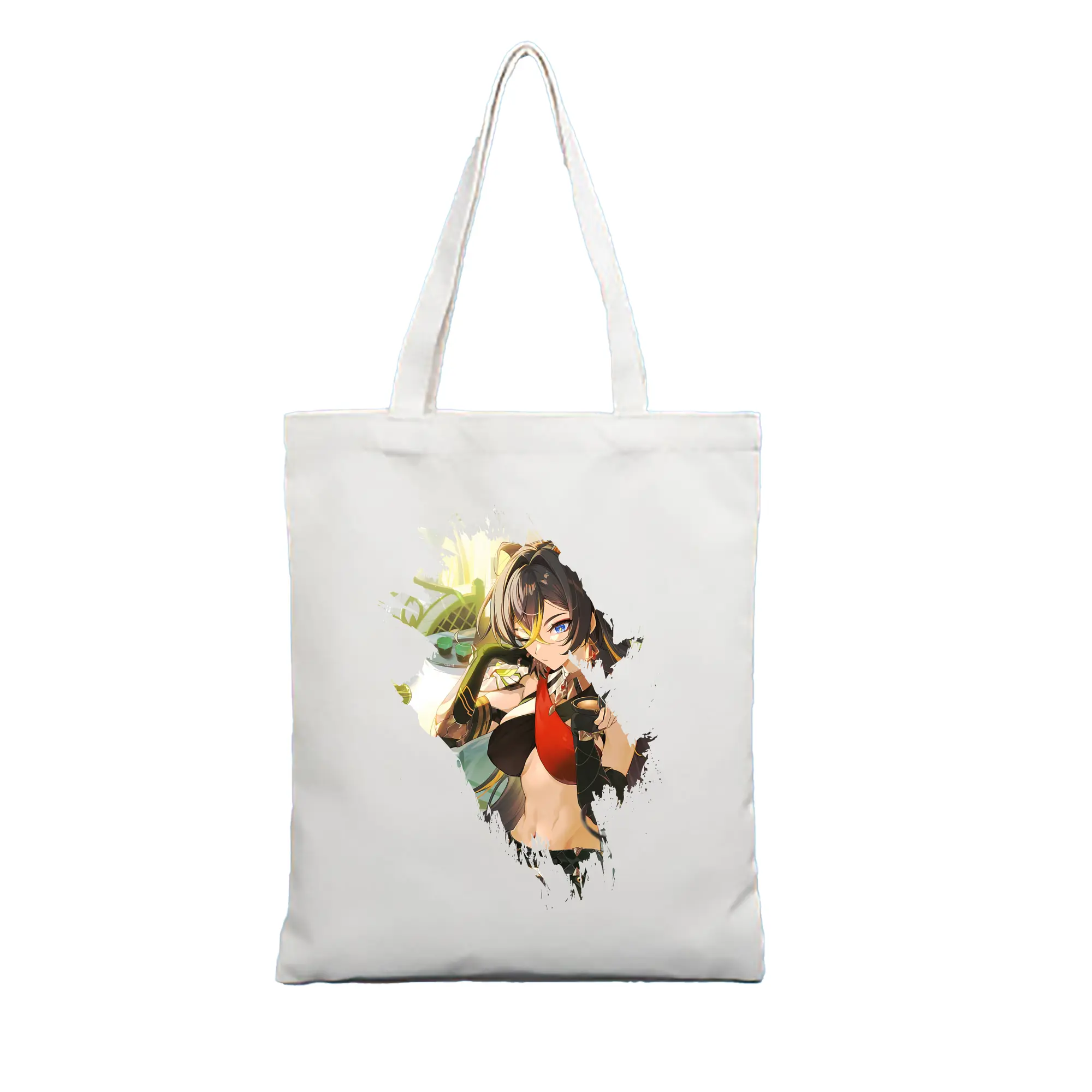 原 神 グッズ ディシア - 縦型キャンバス手提げバッグ（トートバッグ） ・ キャンバス素材 ・ ショッピング用 ・ 軽量 丈夫 お手入れ簡単