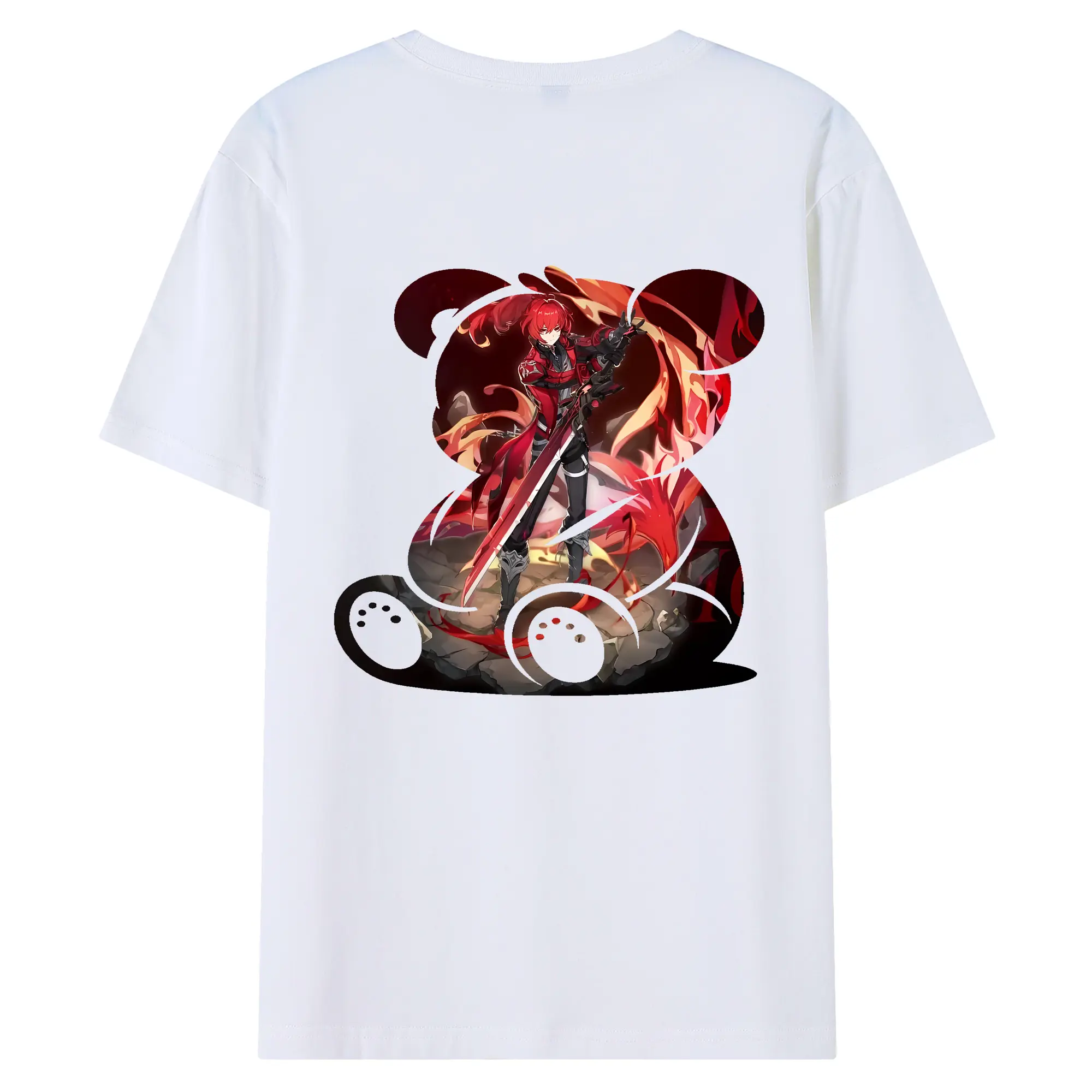 原 神 グッズ ディルック - 綿100％ 半袖Tシャツ ・ バックプリント ・ 快適 通気性 ・ 日常使い 散歩 スポーツ用