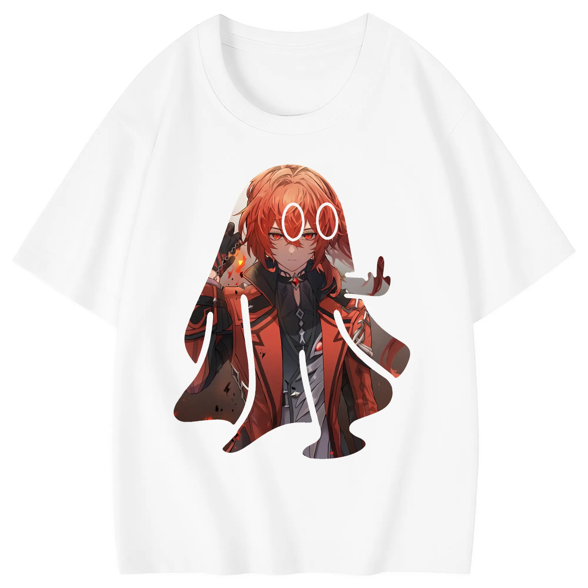 原 神 グッズ ディルック - 綿100％ キッズTシャツ ・ フロントプリント ・ 快適 通気性 ・ スポーツ カジュアル 散歩用