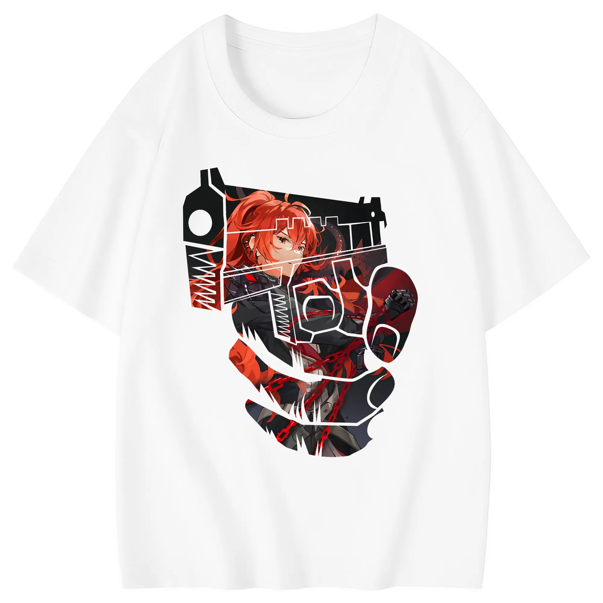 原 神 グッズ ディルック - 綿100％ キッズTシャツ ・ フロントプリント ・ 快適 通気性 ・ スポーツ カジュアル 散歩用