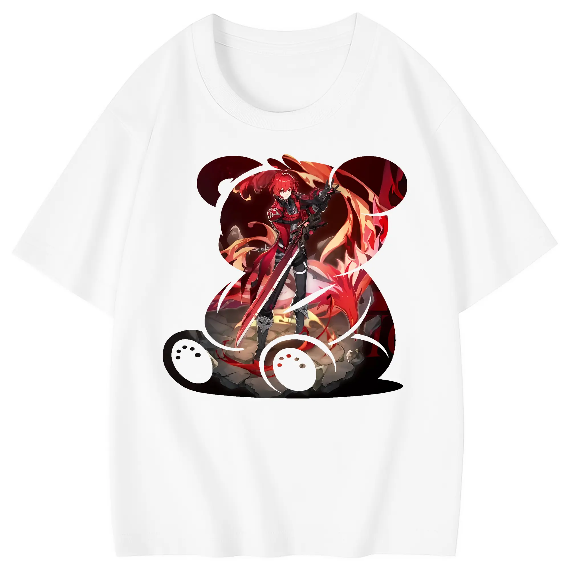 原 神 グッズ ディルック - 綿100％ キッズTシャツ ・ フロントプリント ・ 快適 通気性 ・ スポーツ カジュアル 散歩用