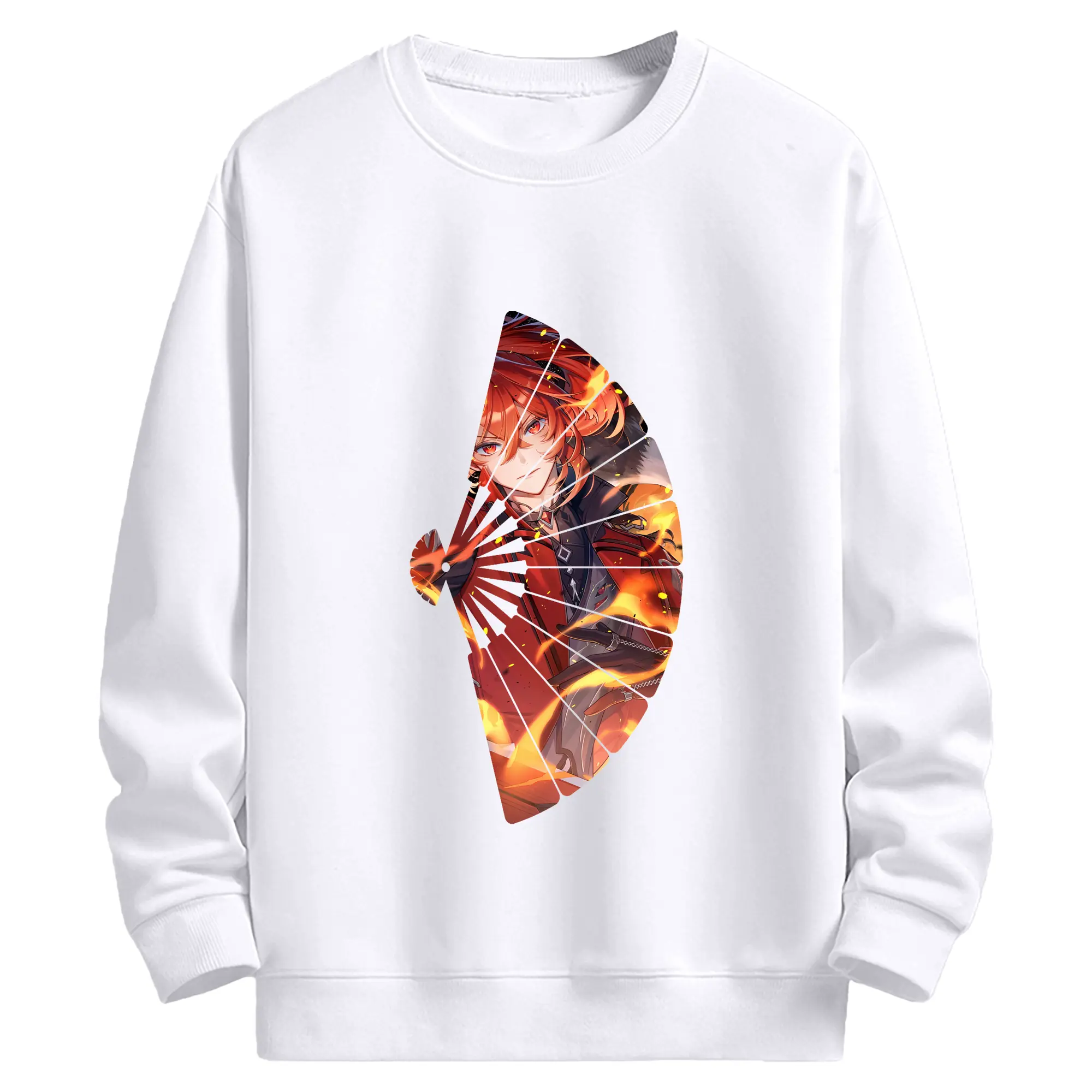 原 神 グッズ ディルック - 高品質 クルーネック スウェット ・ コットン59％ ポリエステル41％ ・ ユニセックス 長袖 トレーナー ・ カジュアル デイリー スポーツ 散歩用