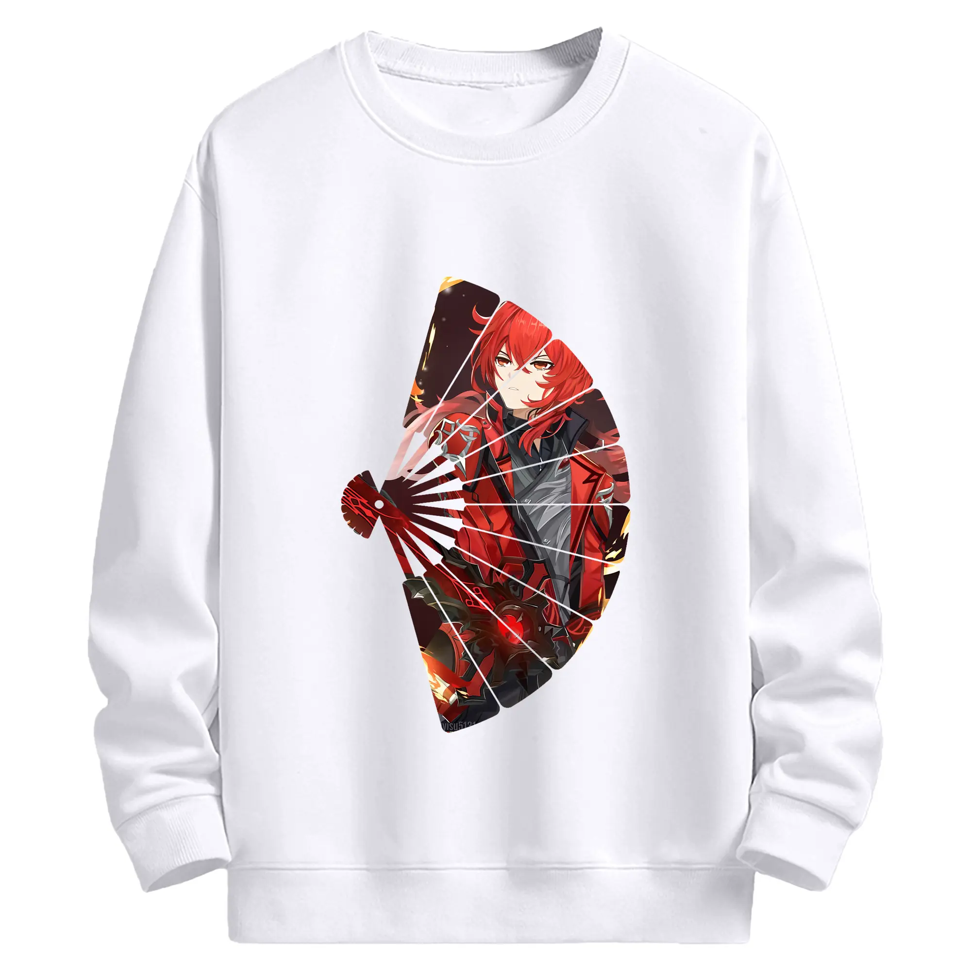 原 神 グッズ ディルック - 高品質 クルーネック スウェット ・ コットン59％ ポリエステル41％ ・ ユニセックス 長袖 トレーナー ・ カジュアル デイリー スポーツ 散歩用