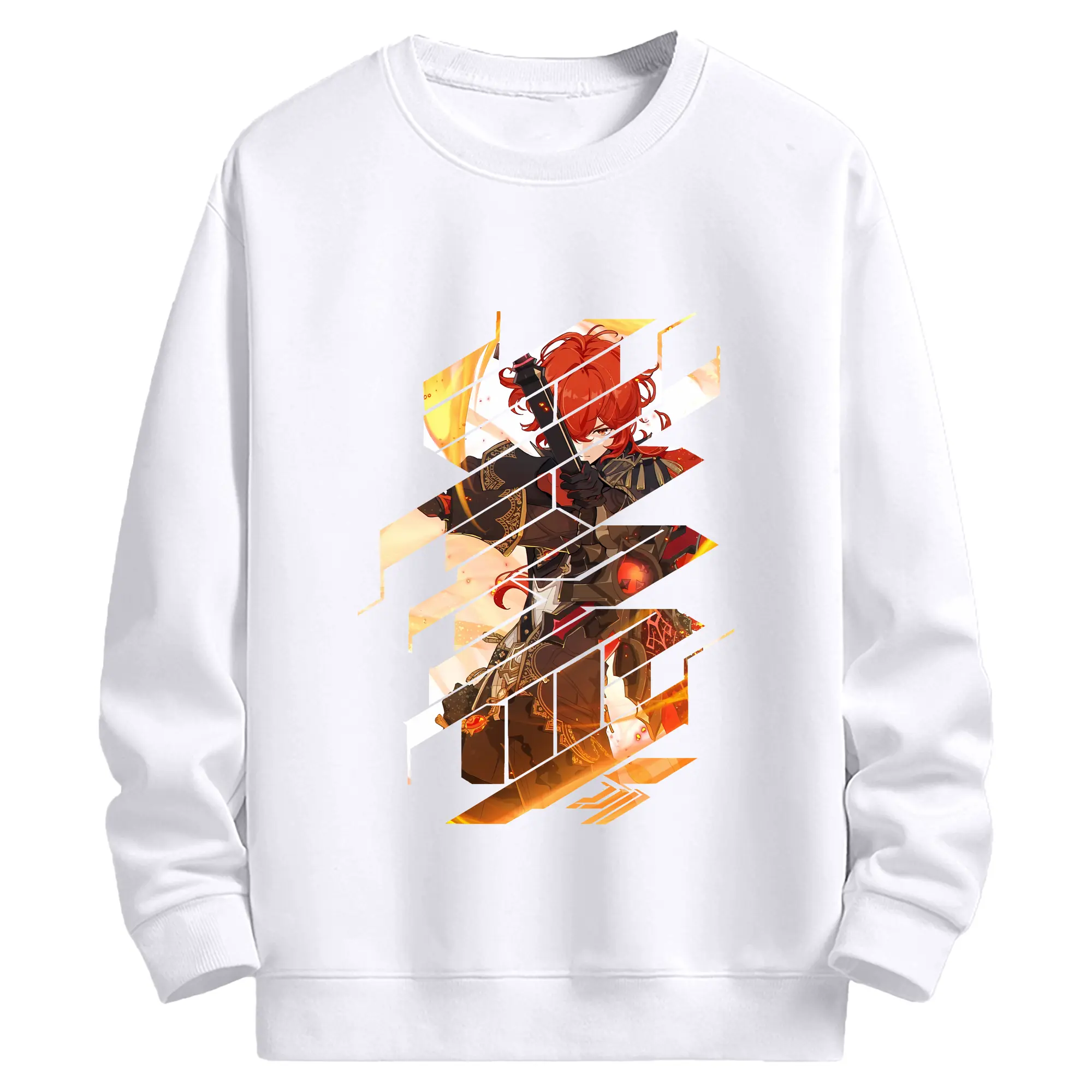 原 神 グッズ ディルック - 高品質 クルーネック スウェット ・ コットン59％ ポリエステル41％ ・ ユニセックス 長袖 トレーナー ・ カジュアル デイリー スポーツ 散歩用