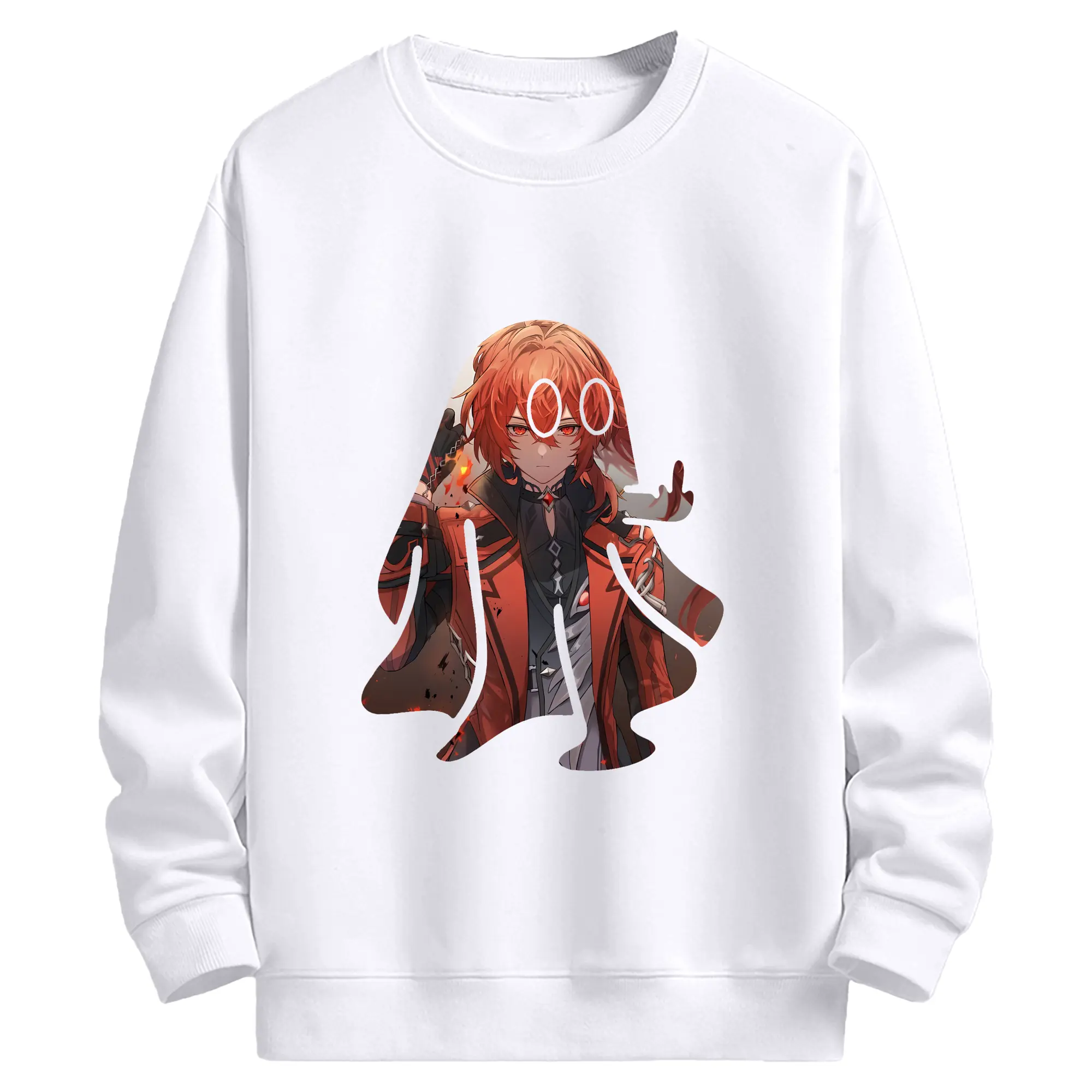 原 神 グッズ ディルック - 高品質 クルーネック スウェット ・ コットン59％ ポリエステル41％ ・ ユニセックス 長袖 トレーナー ・ カジュアル デイリー スポーツ 散歩用