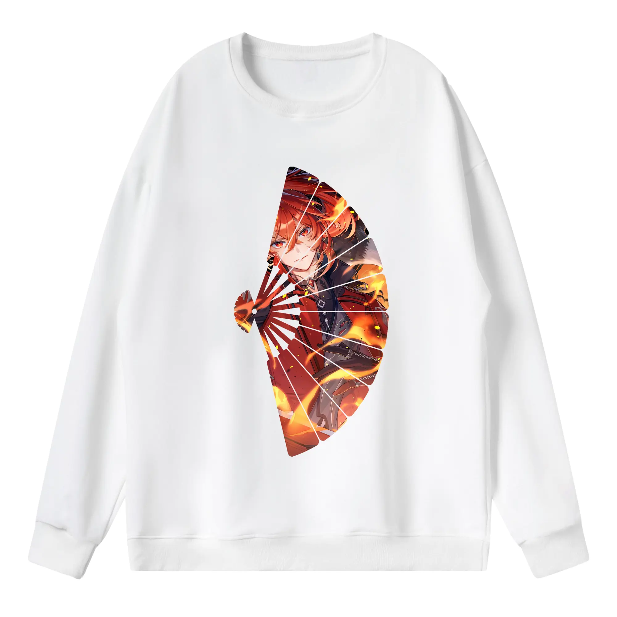 原 神 グッズ ディルック - 薄手 クルーネック スウェット 裏毛260g · ポリエステル 春秋向け カジュアル 男女兼用 · トレーナー デイリー スポーツ 散歩に最適