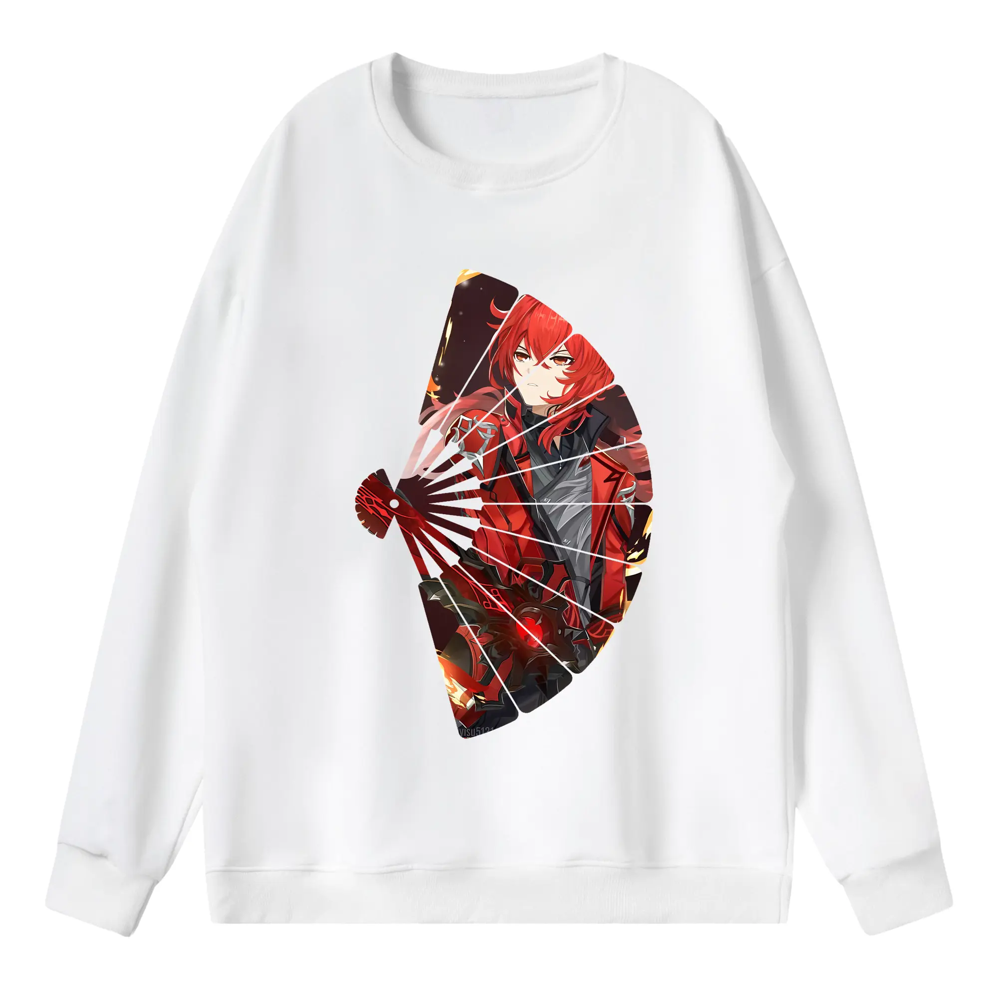 原 神 グッズ ディルック - 薄手 クルーネック スウェット 裏毛260g · ポリエステル 春秋向け カジュアル 男女兼用 · トレーナー デイリー スポーツ 散歩に最適