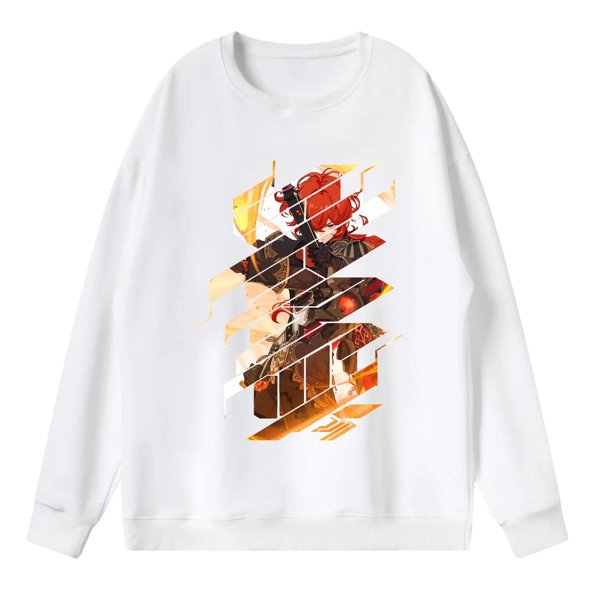 原 神 グッズ ディルック - 薄手 クルーネック スウェット 裏毛260g · ポリエステル 春秋向け カジュアル 男女兼用 · トレーナー デイリー スポーツ 散歩に最適