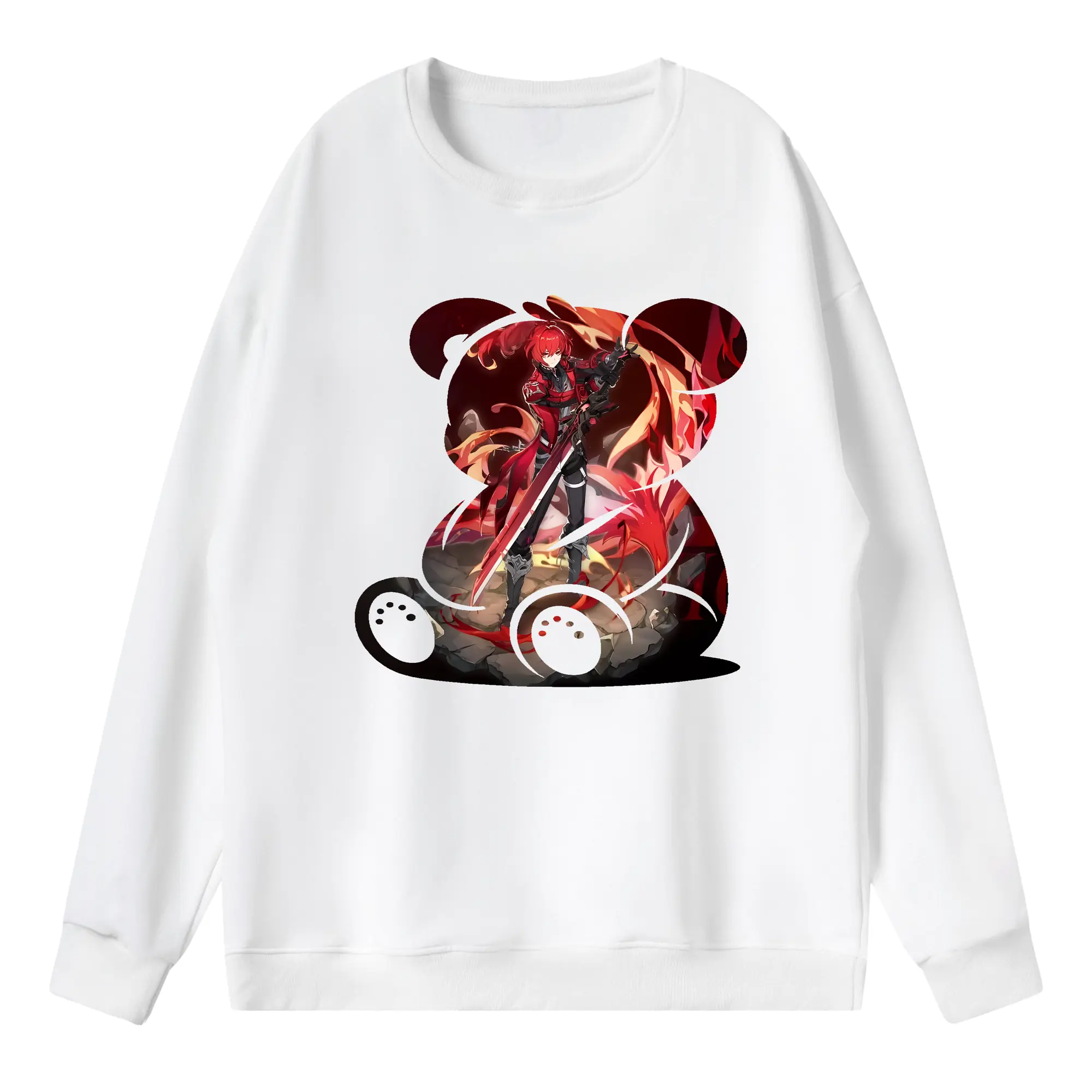 原 神 グッズ ディルック - 薄手 クルーネック スウェット 裏毛260g · ポリエステル 春秋向け カジュアル 男女兼用 · トレーナー デイリー スポーツ 散歩に最適