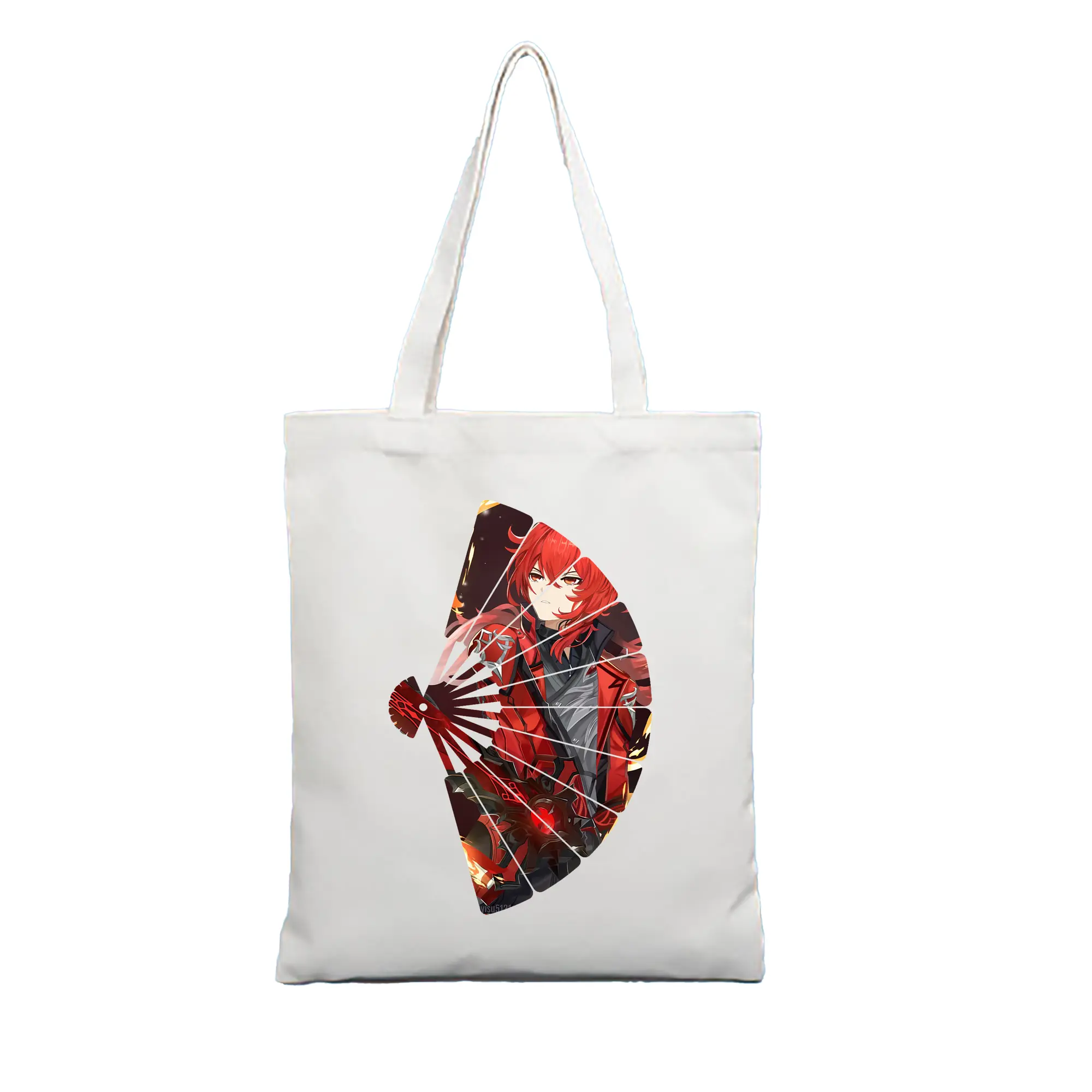 原 神 グッズ ディルック - 縦型キャンバス手提げバッグ（トートバッグ） ・ キャンバス素材 ・ ショッピング用 ・ 軽量 丈夫 お手入れ簡単