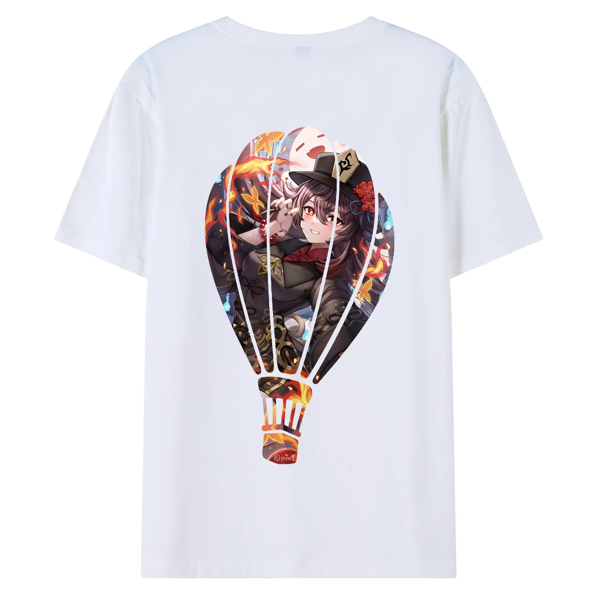 原 神 グッズ フータオ - 綿100％ 半袖Tシャツ ・ バックプリント ・ 快適 通気性 ・ 日常使い 散歩 スポーツ用