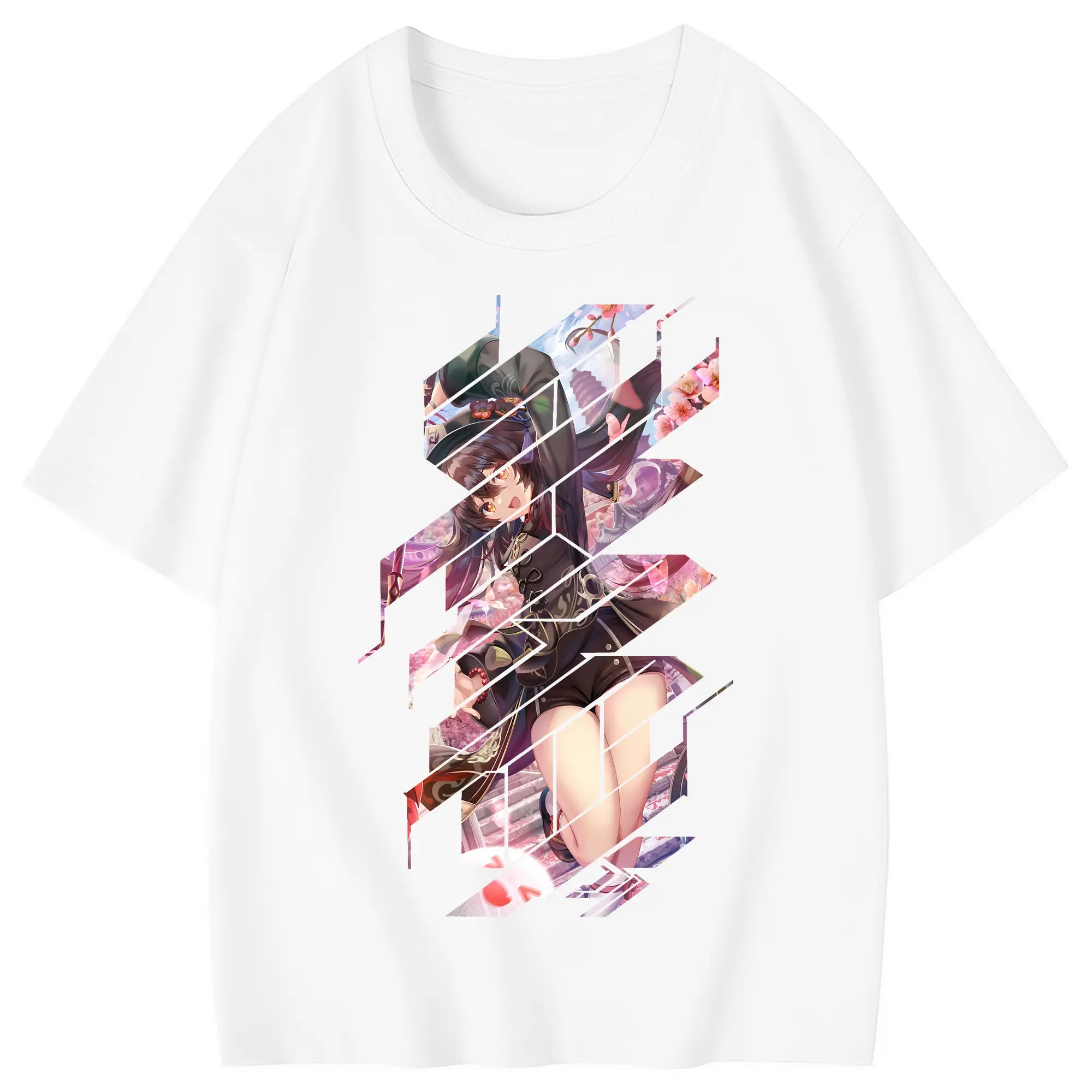 原 神 グッズ フータオ - 綿100％ キッズTシャツ ・ フロントプリント ・ 快適 通気性 ・ スポーツ カジュアル 散歩用