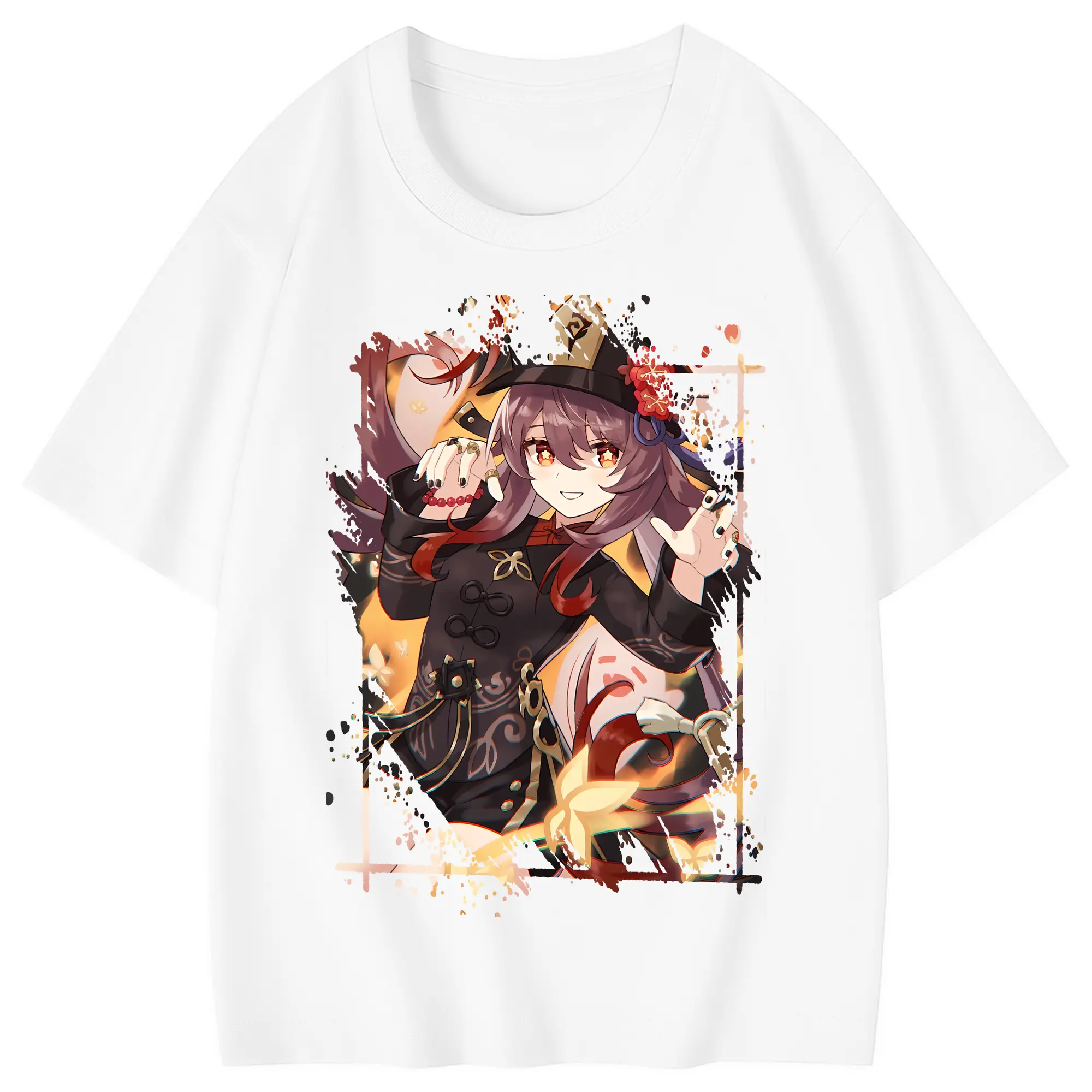 原 神 グッズ フータオ - 綿100％ キッズTシャツ ・ フロントプリント ・ 快適 通気性 ・ スポーツ カジュアル 散歩用