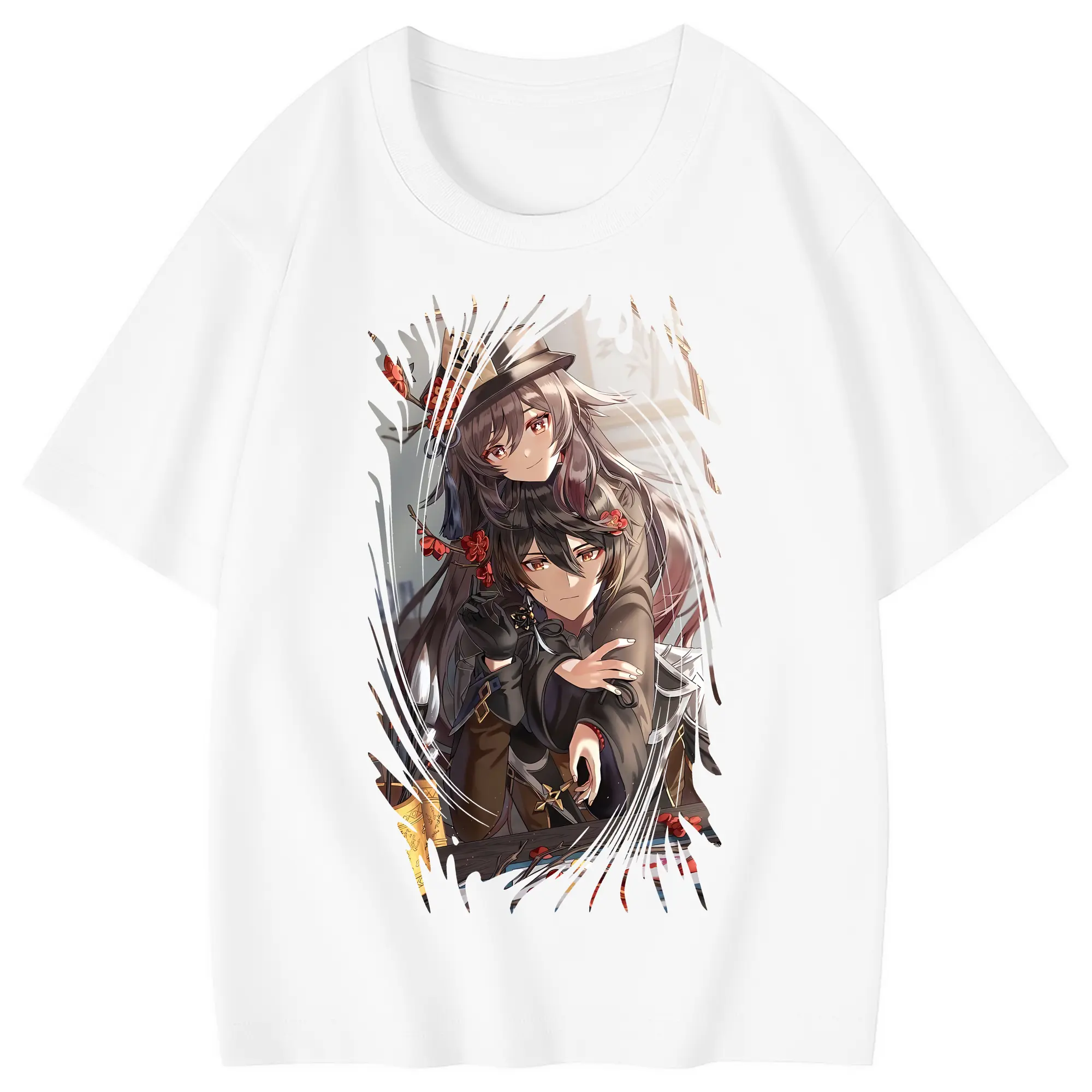 原 神 グッズ フータオ - 綿100％ キッズTシャツ ・ フロントプリント ・ 快適 通気性 ・ スポーツ カジュアル 散歩用