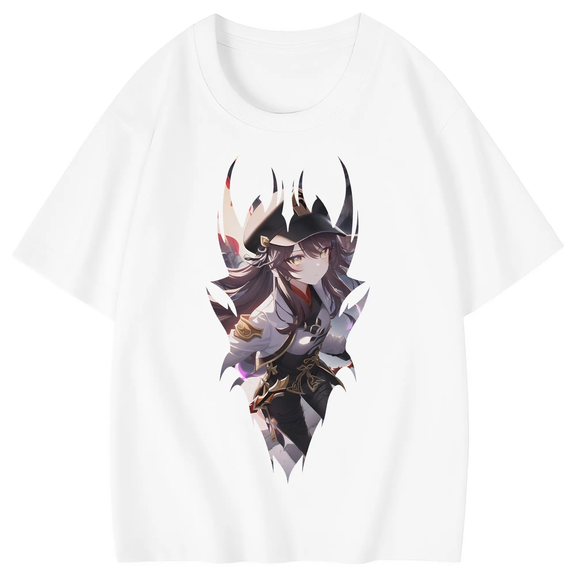 原 神 グッズ フータオ - 綿100％ キッズTシャツ ・ フロントプリント ・ 快適 通気性 ・ スポーツ カジュアル 散歩用