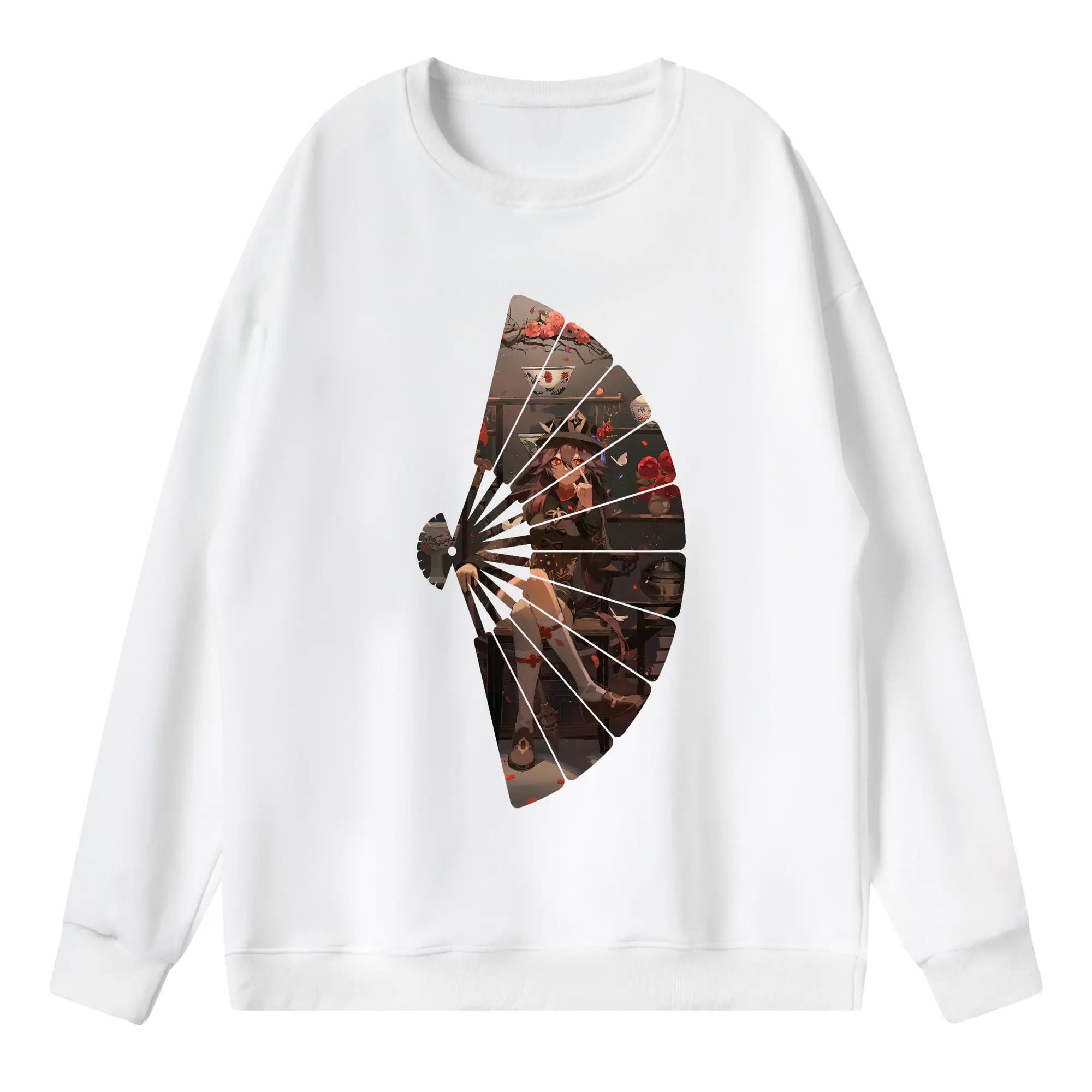 原 神 グッズ フータオ - 薄手 クルーネック スウェット 裏毛260g · ポリエステル 春秋向け カジュアル 男女兼用 · トレーナー デイリー スポーツ 散歩に最適