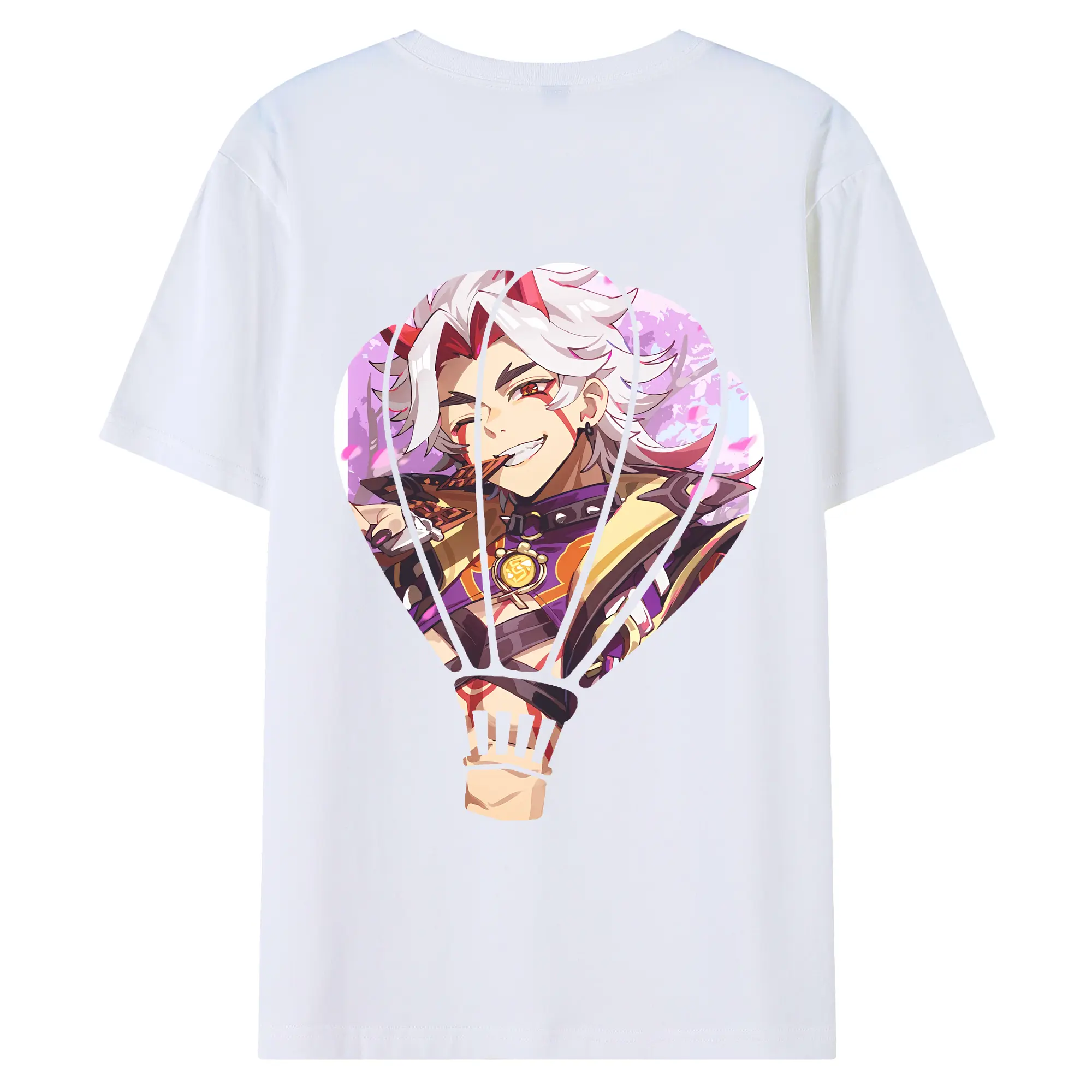 原 神 グッズ 荒瀧 一 斗 - 綿100％ 半袖Tシャツ ・ バックプリント ・ 快適 通気性 ・ 日常使い 散歩 スポーツ用