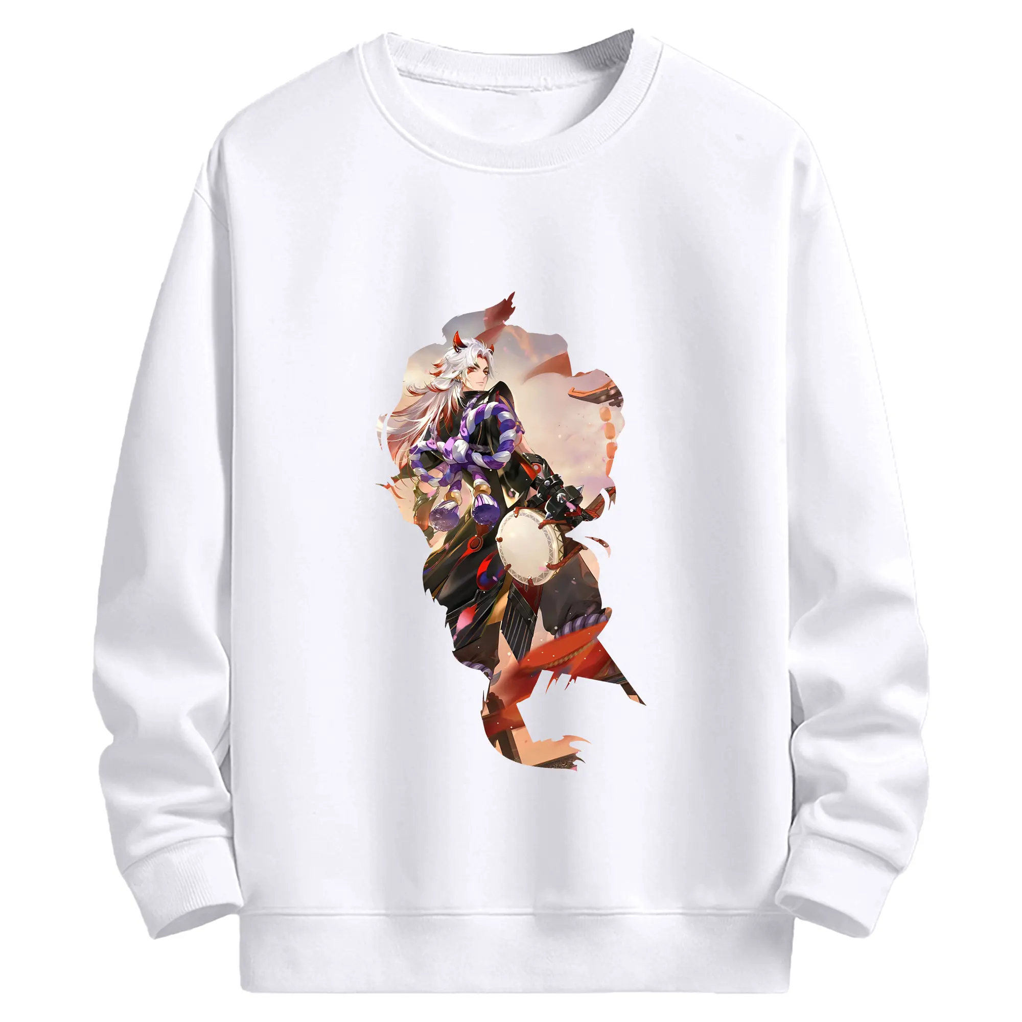 原 神 グッズ 荒瀧 一 斗 - 高品質 クルーネック スウェット ・ コットン59％ ポリエステル41％ ・ ユニセックス 長袖 トレーナー ・ カジュアル デイリー スポーツ 散歩用