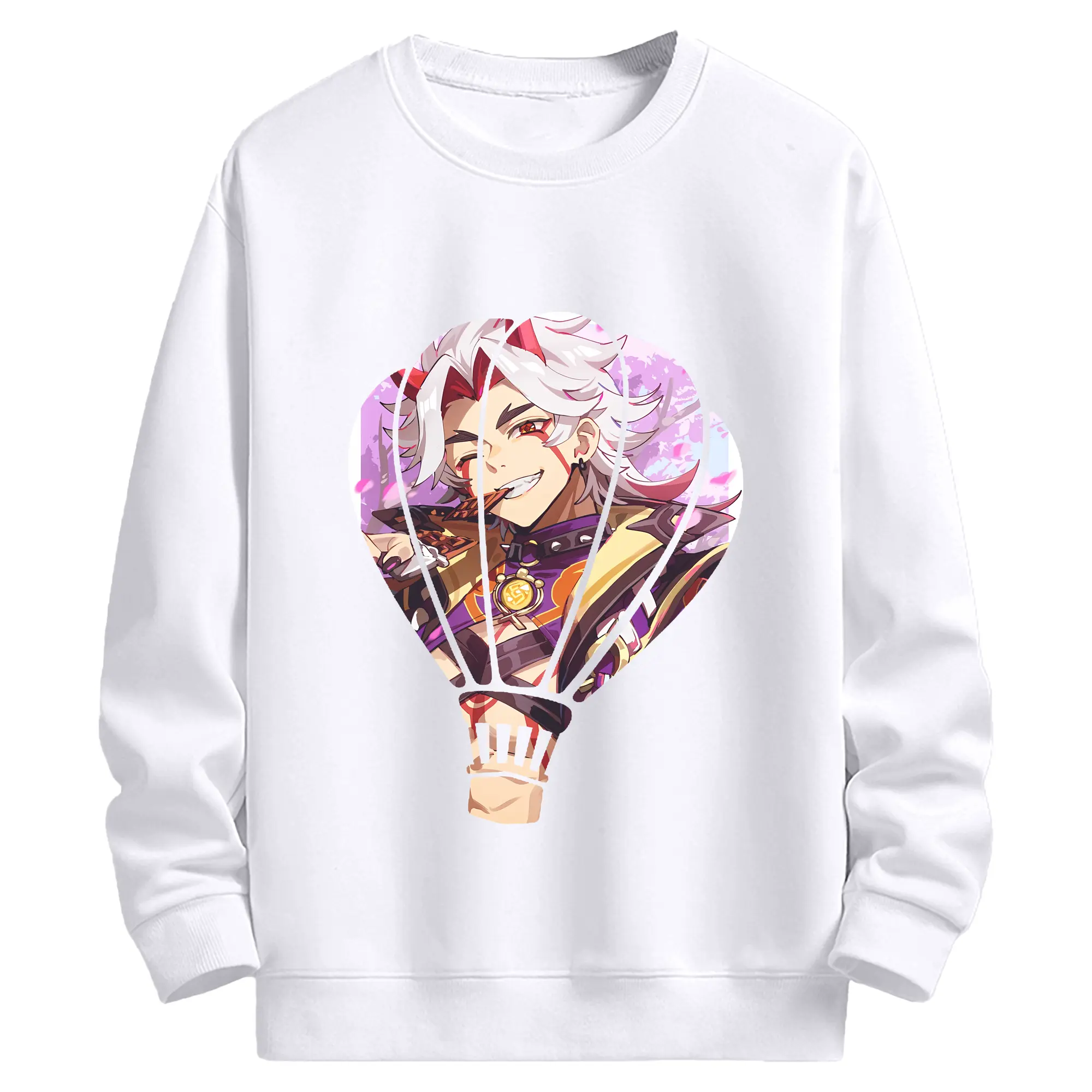 原 神 グッズ 荒瀧 一 斗 - 高品質 クルーネック スウェット ・ コットン59％ ポリエステル41％ ・ ユニセックス 長袖 トレーナー ・ カジュアル デイリー スポーツ 散歩用