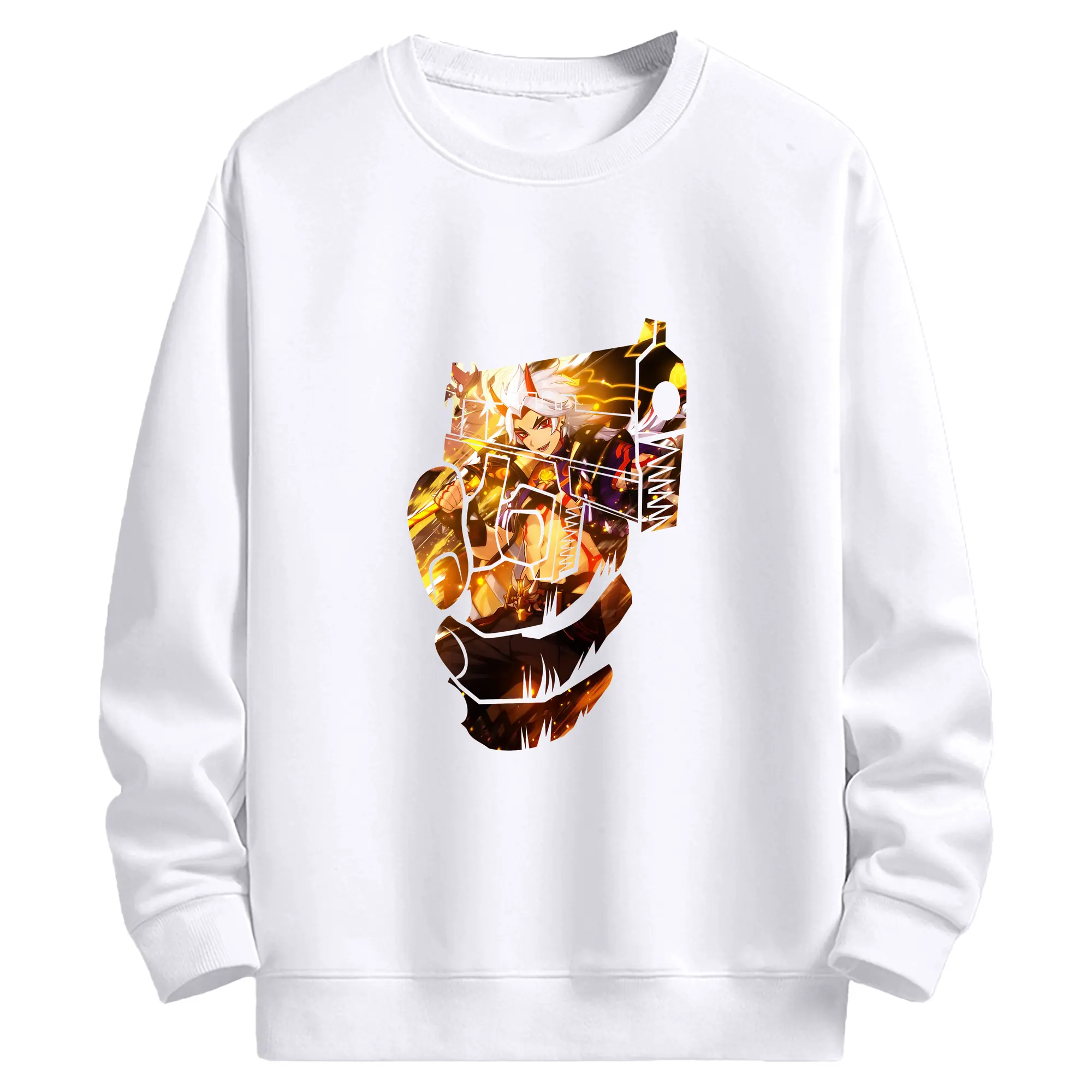 原 神 グッズ 荒瀧 一 斗 - 高品質 クルーネック スウェット ・ コットン59％ ポリエステル41％ ・ ユニセックス 長袖 トレーナー ・ カジュアル デイリー スポーツ 散歩用