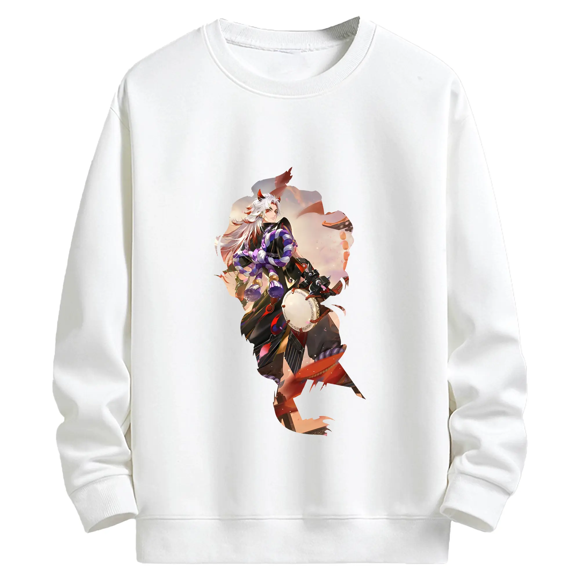 原 神 グッズ 荒瀧 一 斗 - キッズ クルーネックスウェットシャツ ・ フロントプリント ・ 綿80％ ポリエステル20％ ・ 快適 通学 スポーツ 日常使い お散歩用