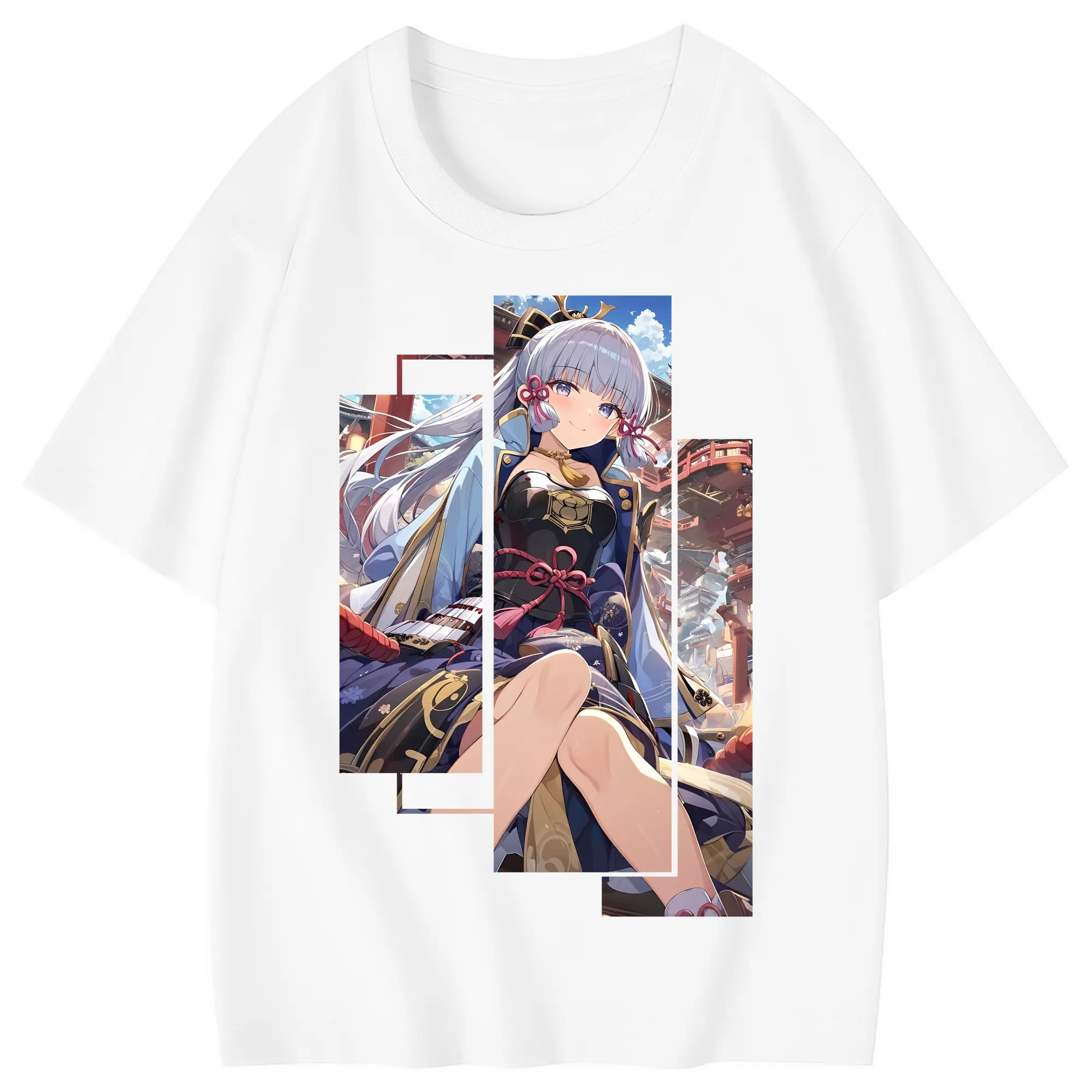 原 神 グッズ 神里綾華 - 綿100％ キッズTシャツ ・ フロントプリント ・ 快適 通気性 ・ スポーツ カジュアル 散歩用