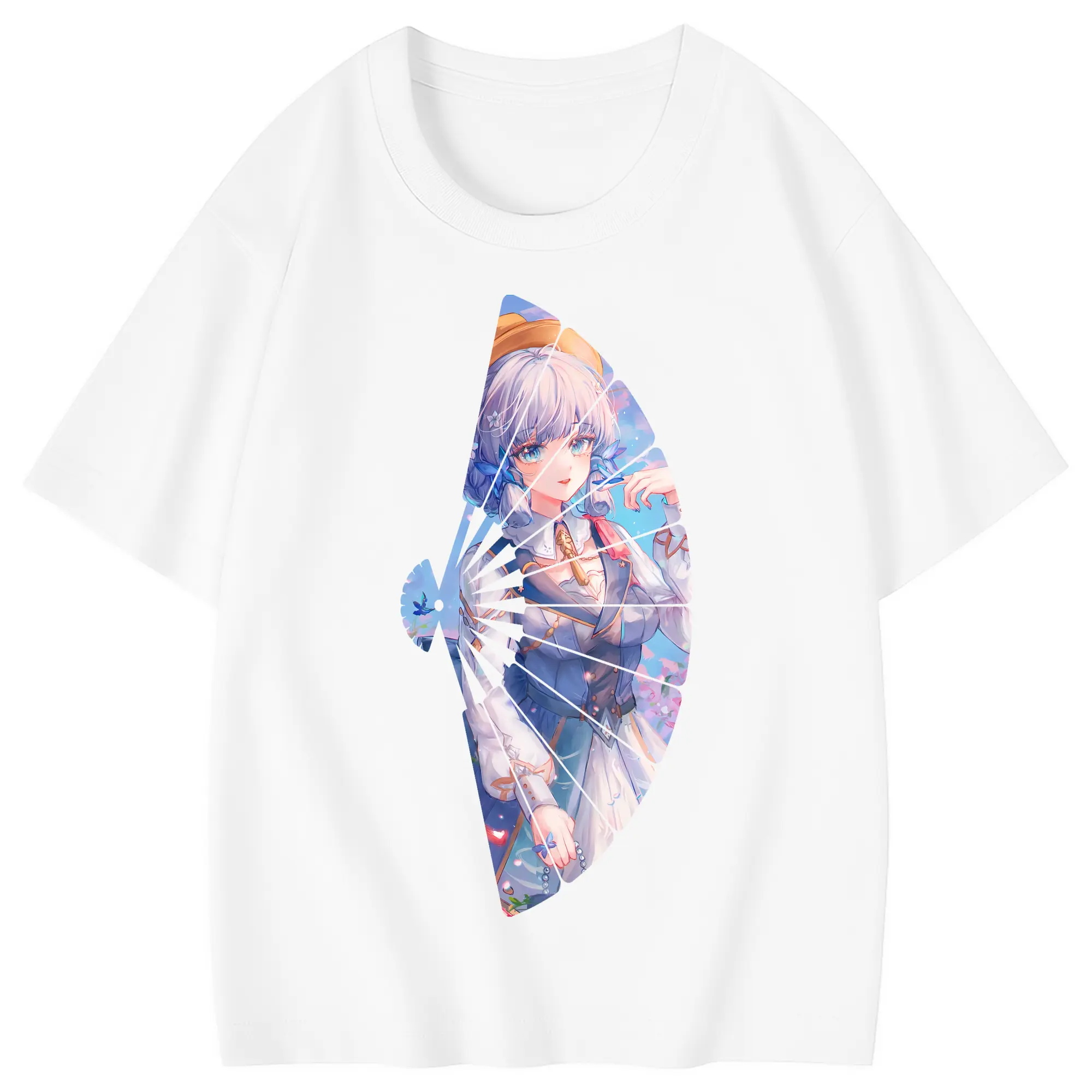原 神 グッズ 神里綾華 - 綿100％ キッズTシャツ ・ フロントプリント ・ 快適 通気性 ・ スポーツ カジュアル 散歩用