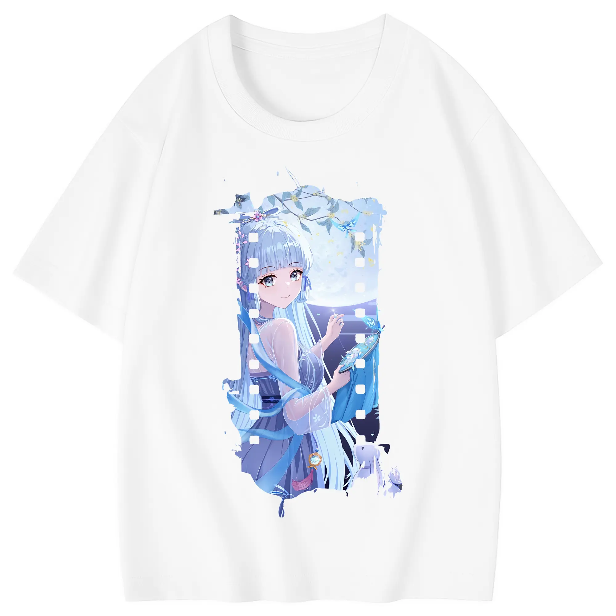 原 神 グッズ 神里綾華 - 綿100％ キッズTシャツ ・ フロントプリント ・ 快適 通気性 ・ スポーツ カジュアル 散歩用